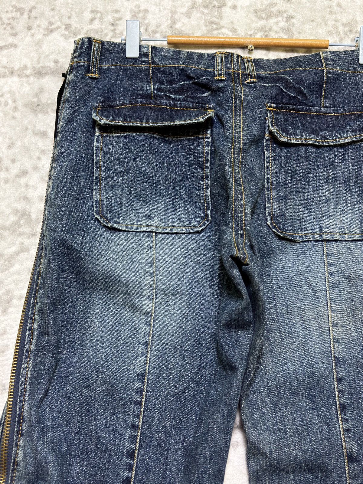 Japanese Brand Purete Equipment Zip Detail Denim Y2K Adjustable Straight Size US 34 / EU 50 - 10 Thumbnail