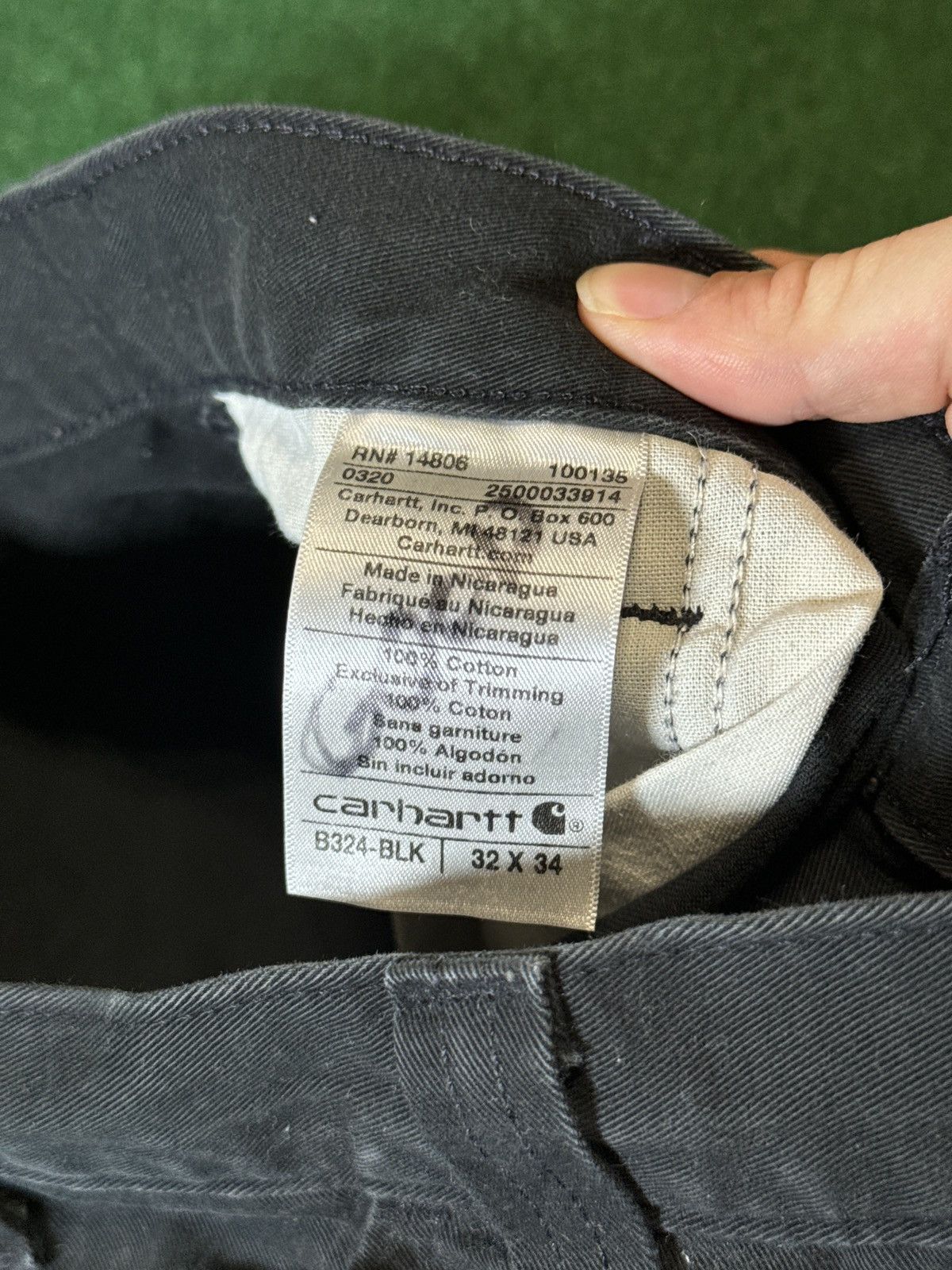 Carhartt Carhartt Carpenter Black 32x34 Straight Leg Cotton Pants Size US 32 / EU 48 - 4 Thumbnail