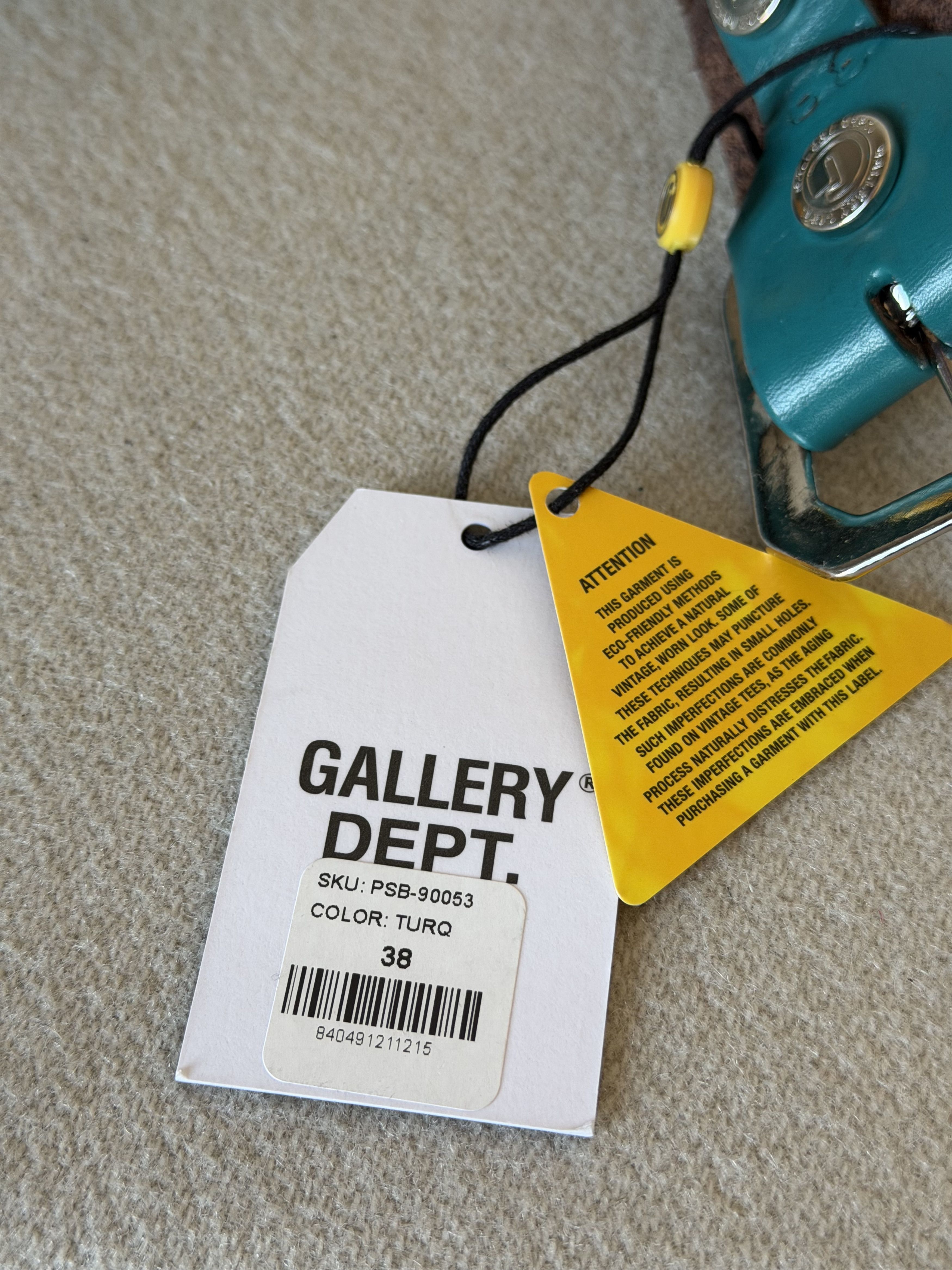 Gallery Dept. Gallery Dept. Painted Studded Belt in Green Size ONE SIZE - 7 Thumbnail