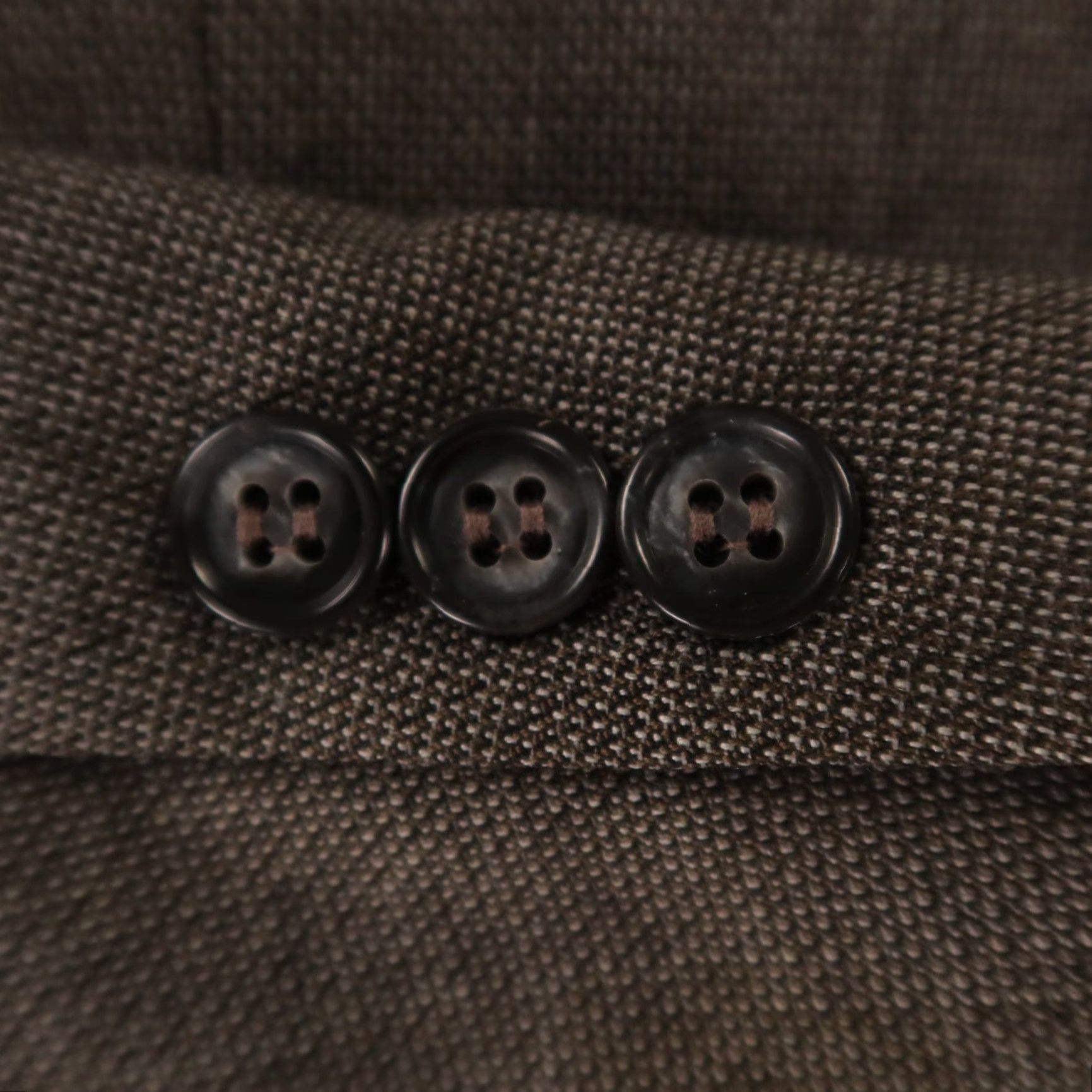 VINTAGE Haggar Wool Tweed Blazer Jacket Men's 48R Gray Brown Houndstooth 2-Button Notch Lapel Slim Fit 100% Wool USA 80s 90s Casual Formal Blazer Mens