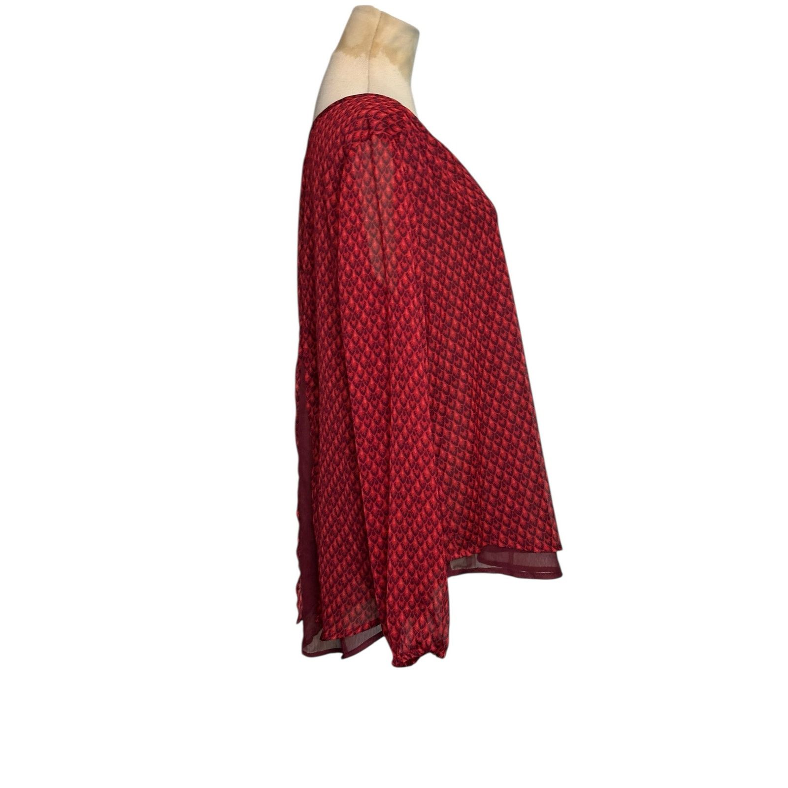 Lucky Brand Lucky Brand ref print long sleeved tunic blouse size Medium Size M / US 6-8 / IT 42-44 - 5 Thumbnail