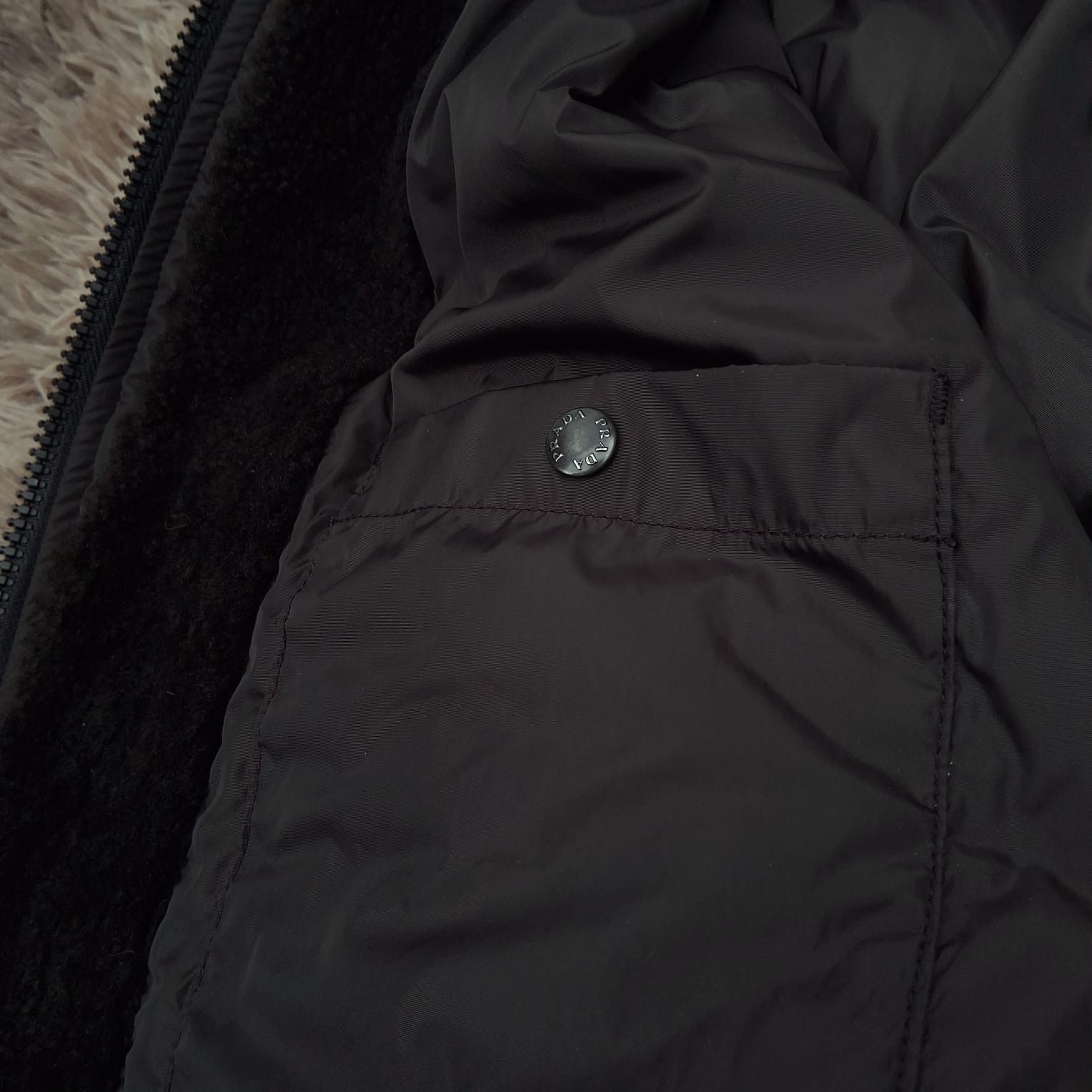 Prada Vintage Prada Sport Nylon Padded Jacket w/ Real Fur Collar Size US M / EU 48-50 / 2 - 6 Thumbnail