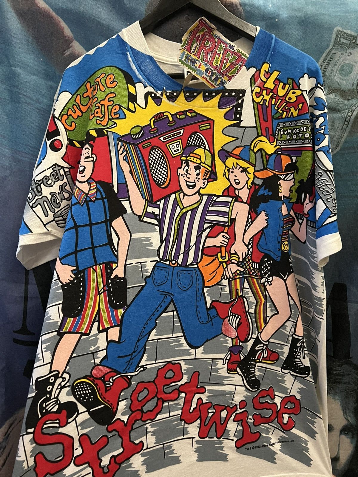 Vintage Vintage 1993-1994 Archive Comic All Over Print Deadstock Size US L / EU 52-54 / 3 - 1 Thumbnail