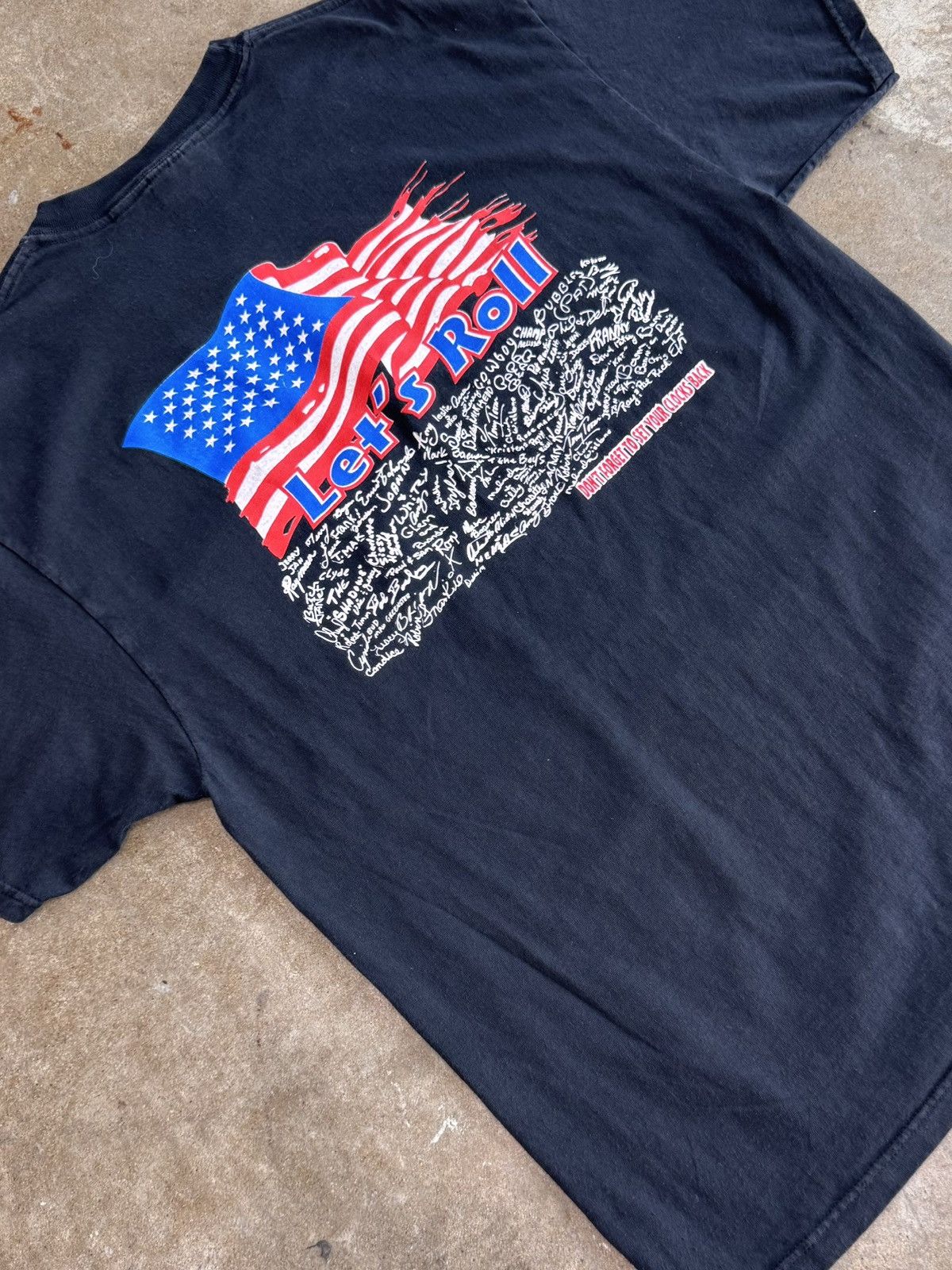 Vintage Y2K 2001 Last Blast Summer American Flag Lets Roll Tee Large Size US L / EU 52-54 / 3 - 1 Thumbnail