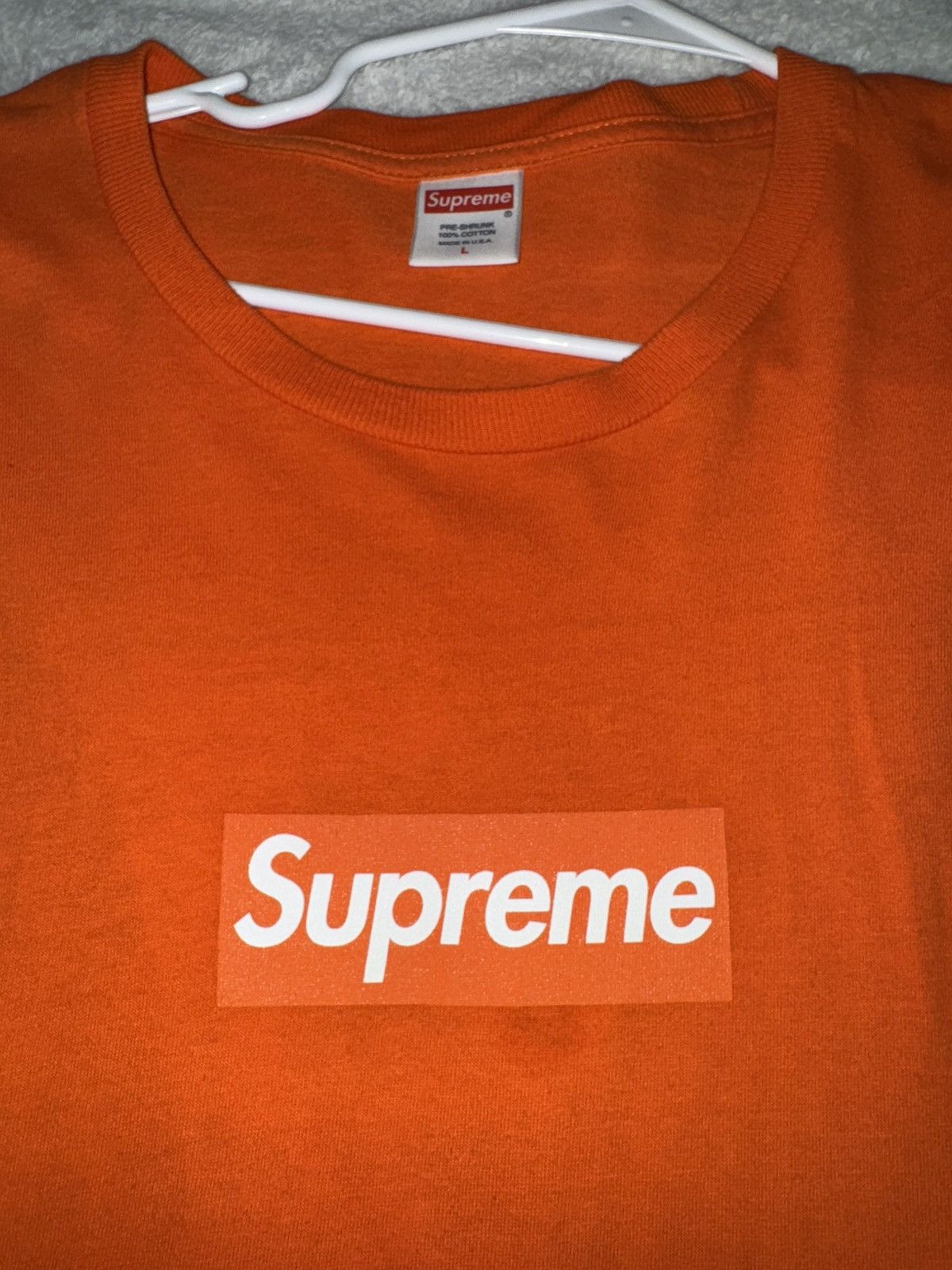 Supreme Orange L/S box logo