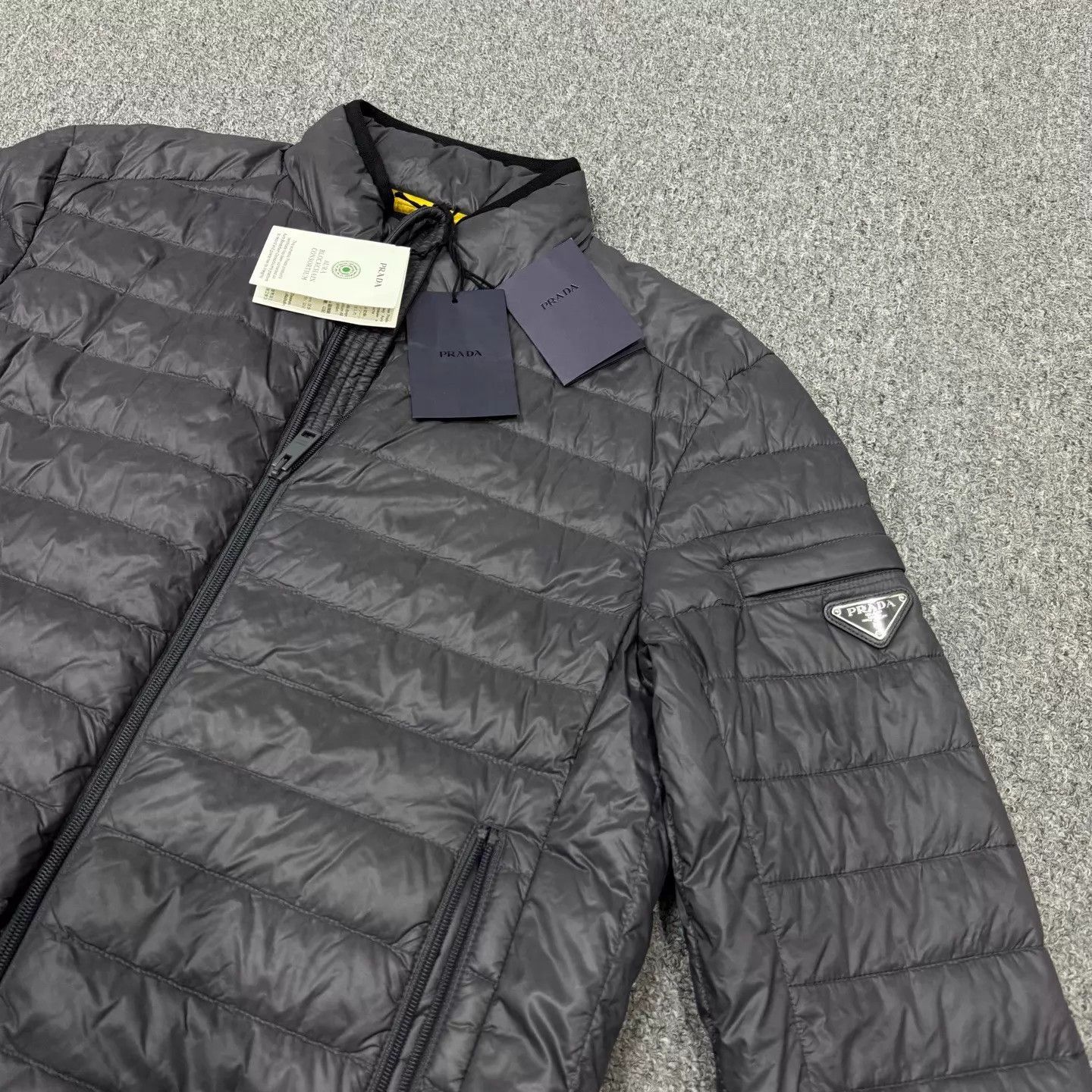 Prada Prada Gray Triangle Logo Down Jacket 46 Unworn Size US S / EU 44-46 / 1 - 3 Thumbnail