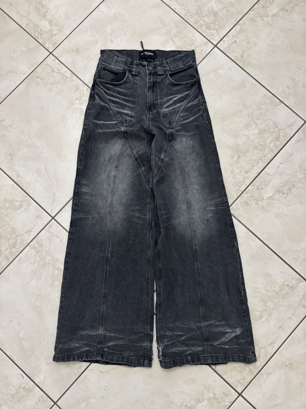 No Faith Studios Nofaithstudio sun faded dune baggy denim | Grailed