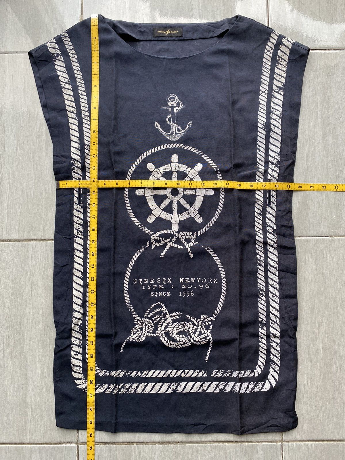 Vintage Ninesix Ny 96 Sailor Rope Design Dress Japanese Style Size ONE SIZE - 24 Thumbnail