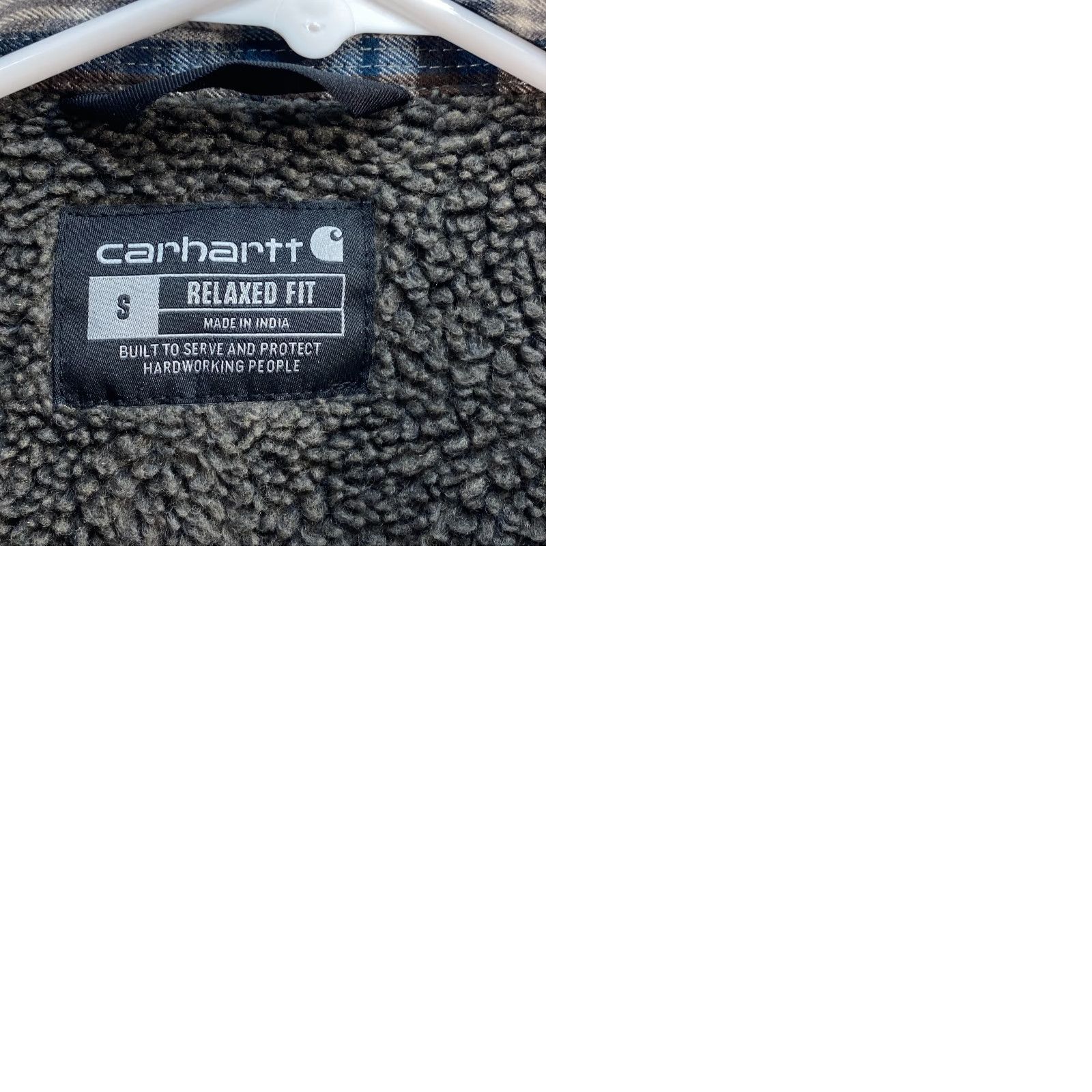 Carhartt VINTAGE Carhartt Shirt Jacket Mens S Gray Plaid Flannel Sherpa Lined Button Snap - Outdoor, Workwear, Casual Mens Size US S / EU 44-46 / 1 - 10 Thumbnail
