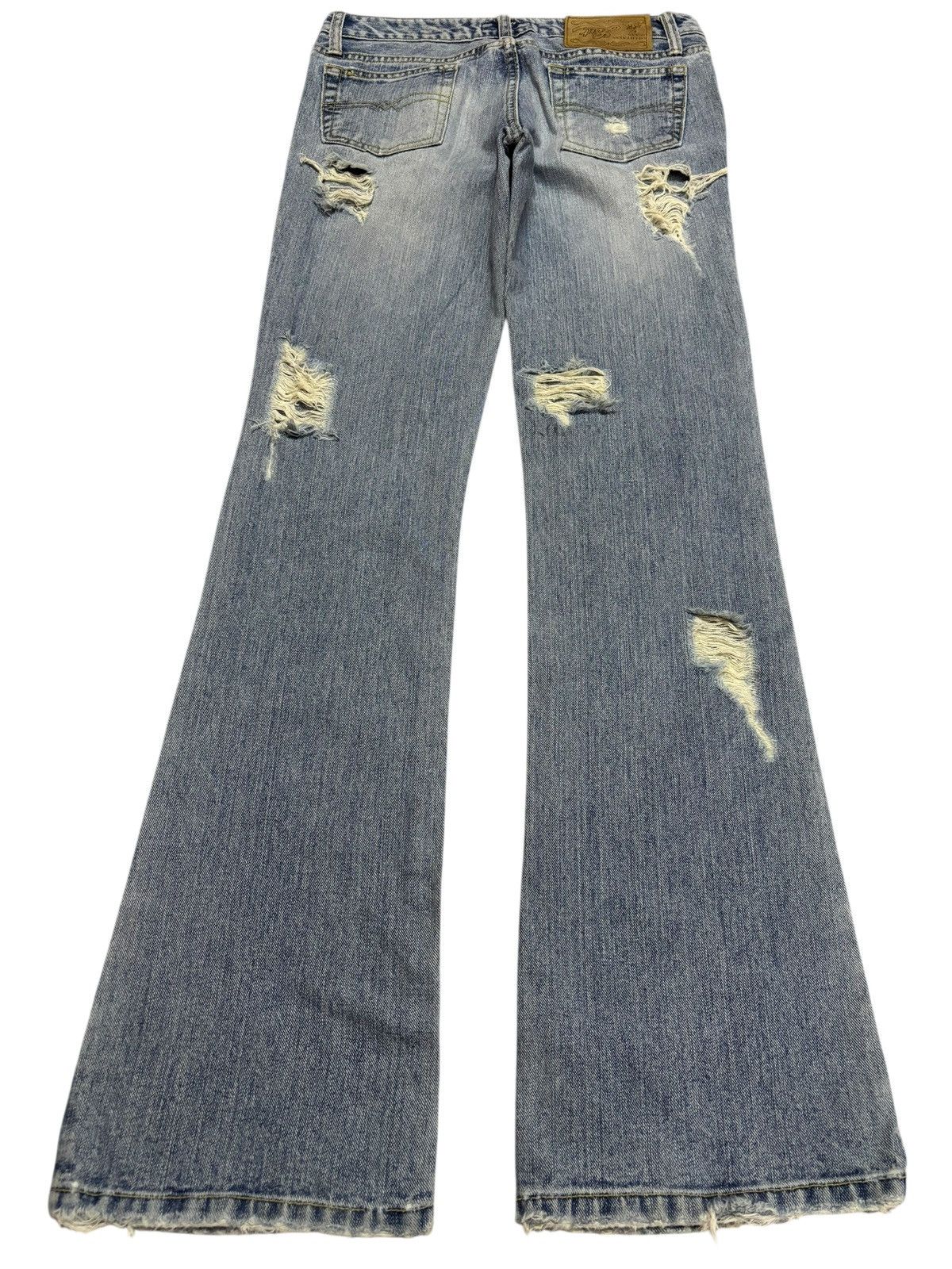 Japanese Brand Vtg Lust Japan Flared Distressed Jeans Size 28" / US 6 / IT 42 - 2 Thumbnail