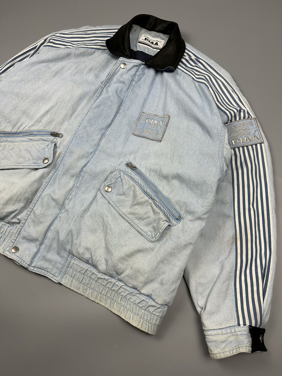 If Six Was Nine Vintage Piaa Motor Sports Denim Jacket Size US XXL / EU 58 / 5 - 7 Thumbnail