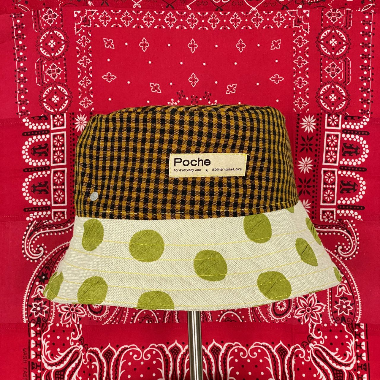 Poche Studio POCHE STUDIO HANDMADE REVERSIBLE BUCKET HAT Size ONE SIZE - 3 Thumbnail