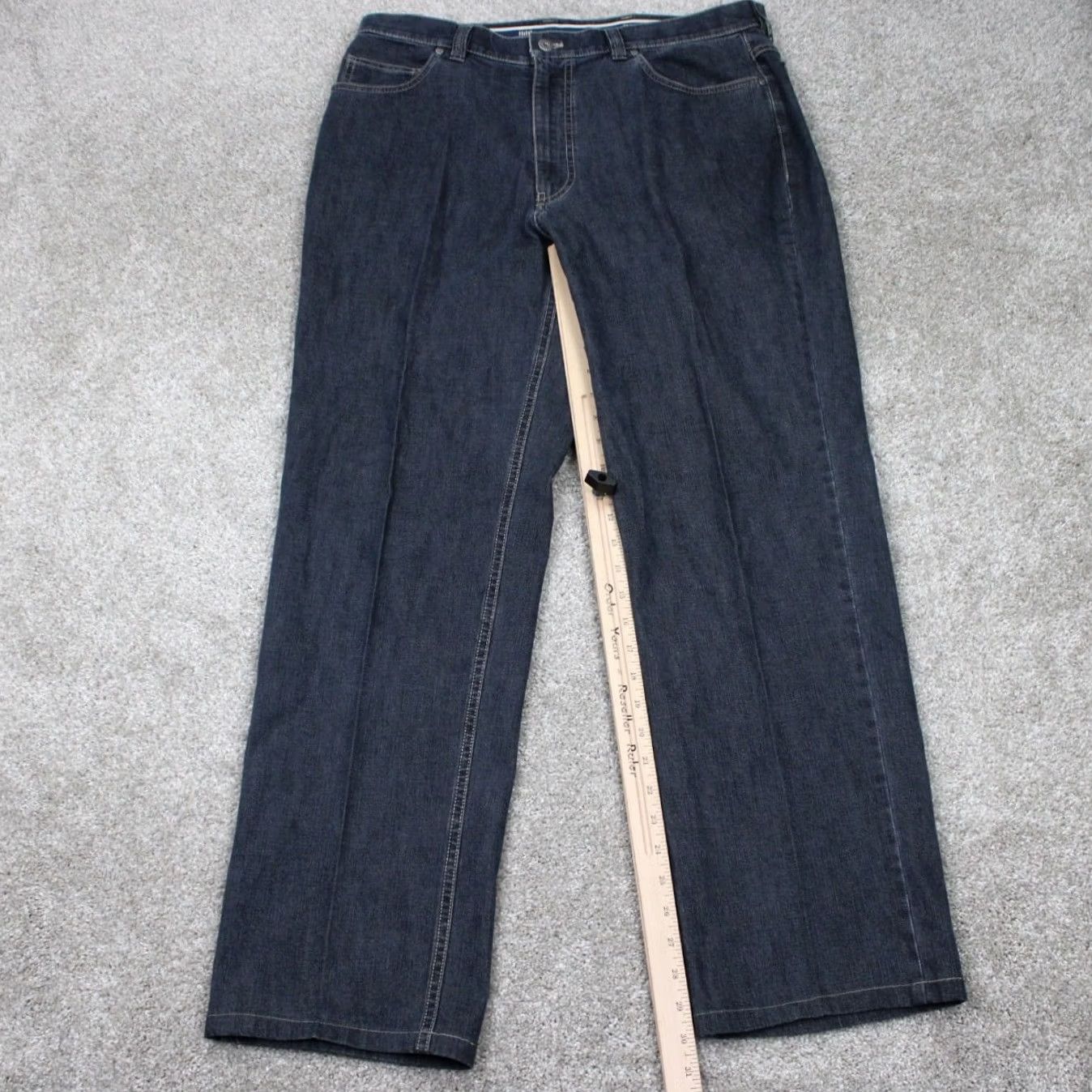 Denime Hiltl Jeans Mens 36 Straight 5-Pocket Denim Cotton Stretch Black 90s Theme 30in Inseam Mens Size US 36 / EU 52 - 3 Thumbnail