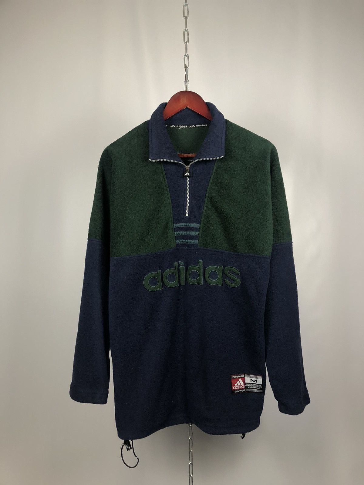 Adidas Adidas vintage fleece big logo 1/3 Size US XL / EU 56 / 4 - 1 Thumbnail