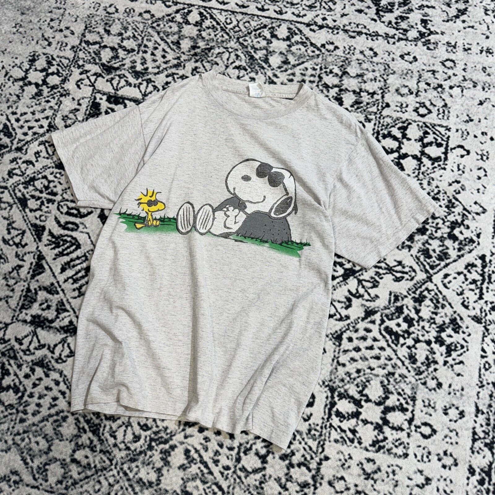 Vintage Gray Cotton T-Shirt Size L Snoopy 1971 Fashion Collectibl Size US L / EU 52-54 / 3 - 3 Thumbnail