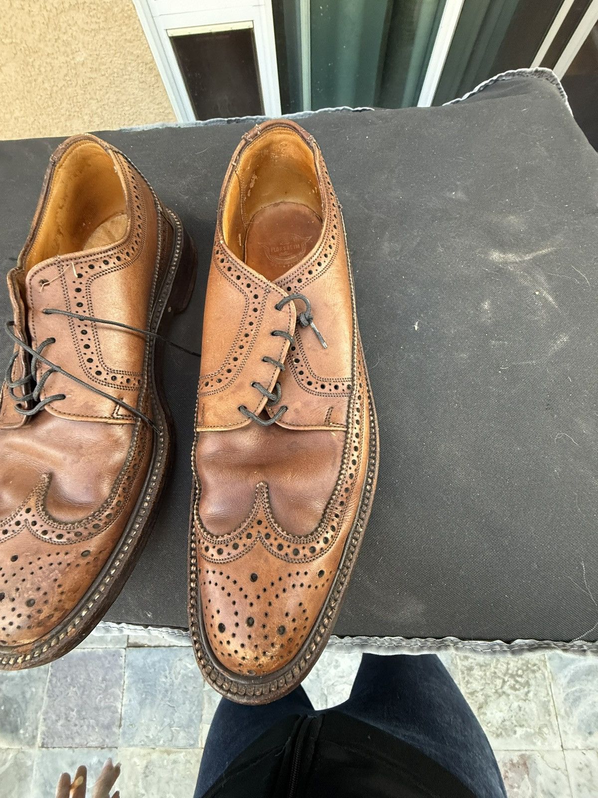 Florsheim 68 VINTAGE FLORSHEIM 8.5A VARSITY Bourbon CALF SHOES 30679 Size US 8.5 / EU 41-42 - 2 Thumbnail
