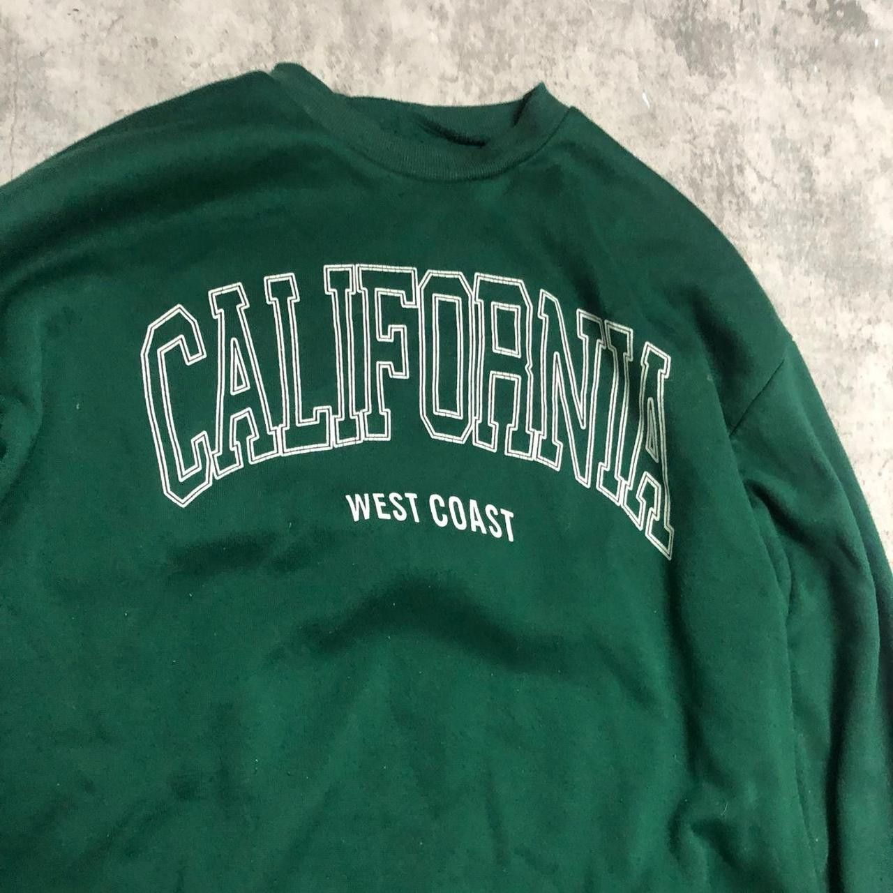 Shein Green California crewneck sweatshirt #skater Size US S / EU 44-46 / 1 - 2 Thumbnail