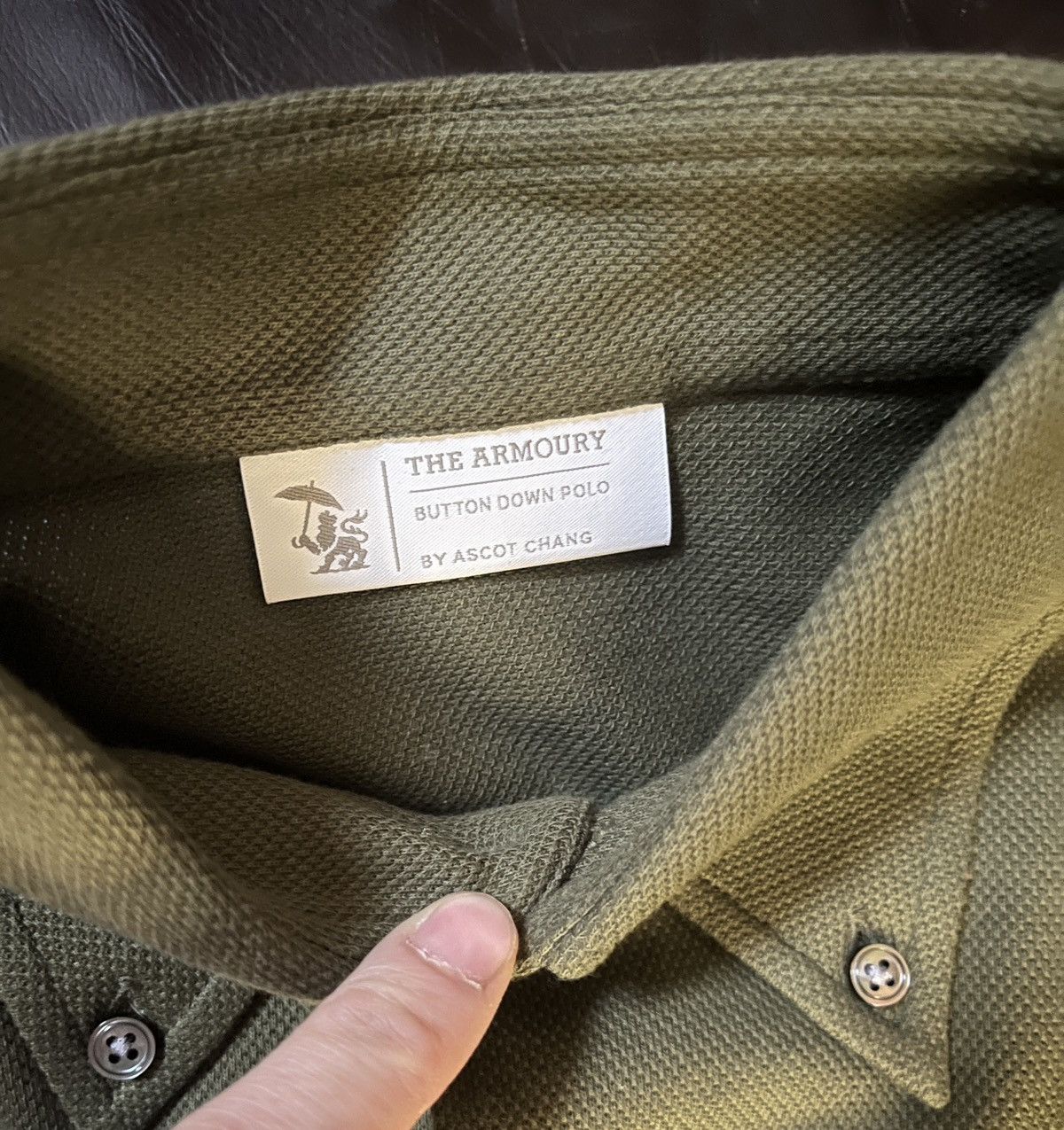 The Armoury The Armoury x Ascot Chang Olive Green LS Polo Collar Shirt Size US S / EU 44-46 / 1 - 5 Thumbnail