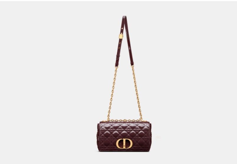 Dior o1w1db10425 M9242UV Size: OS / Medium Caro Bag in Plum Size ONE SIZE - 4 Thumbnail