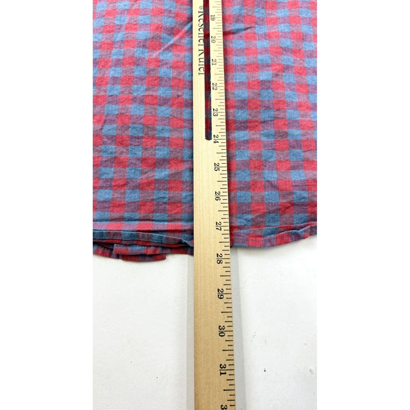 J.Crew J.Crew Shirt Mens Small Blue Red Check Slim Fit Stretch Button-Down Casual Shirt Size US S / EU 44-46 / 1 - 6 Thumbnail