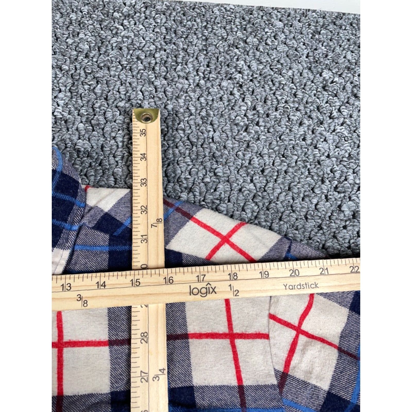 Vintage VTG Woodland Lightweight Flannel Shirt Adult 2XL Tall Blue Cream Plaid Workwear Size US XXL / EU 58 / 5 - 6 Thumbnail