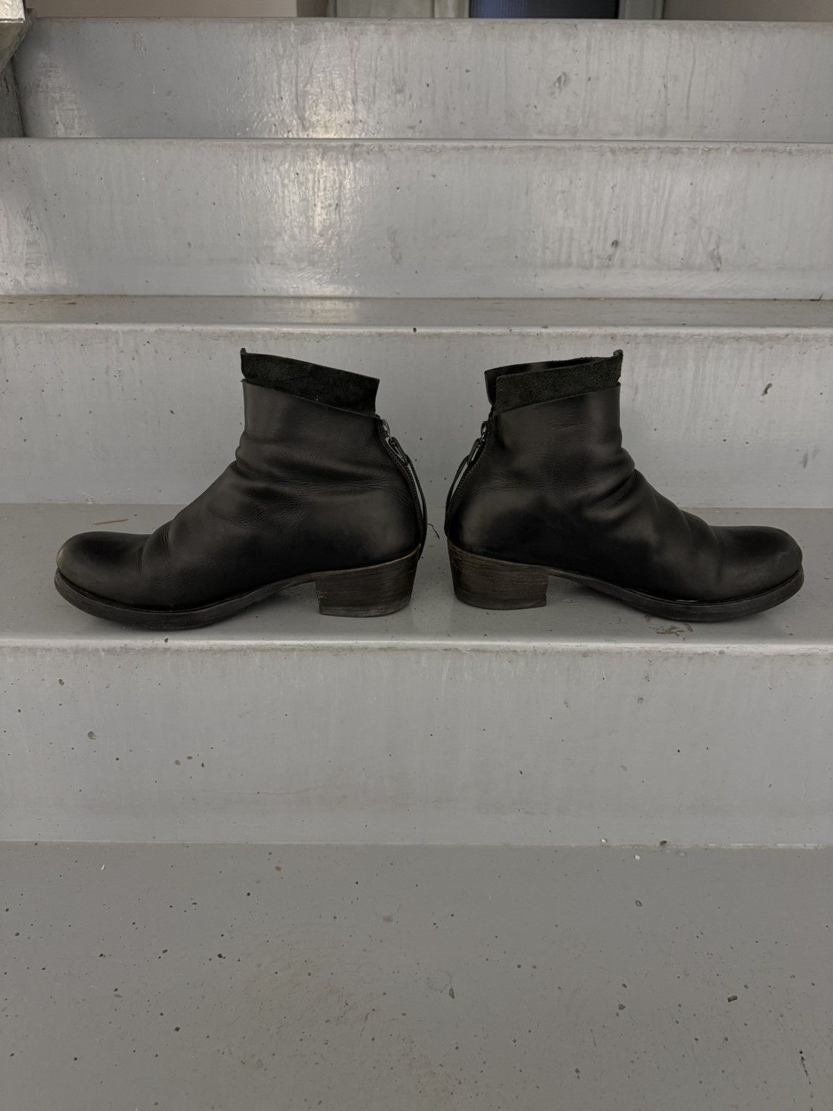 Ma+ M.A+Back Zipped Short Extra Horse Leather Boots Size US 7 / IT 37 - 5 Thumbnail