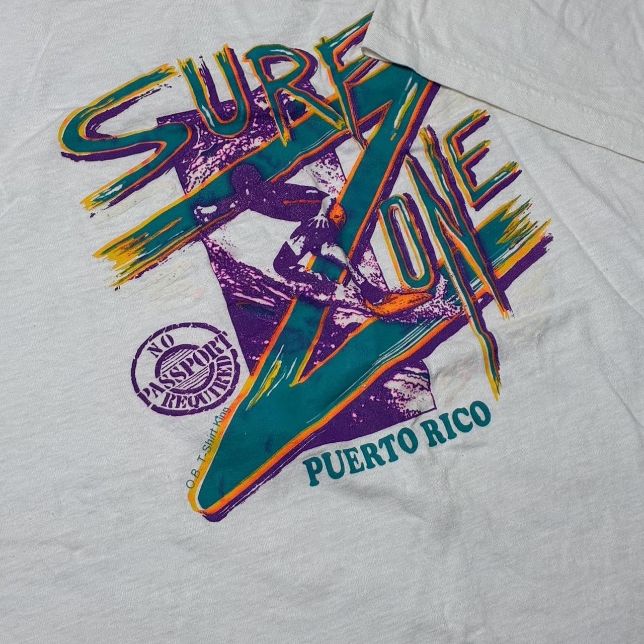 Other Vintage Surf Zone Puerto Rico White Surf Tee Size XL Size US XL / EU 56 / 4 - 3 Thumbnail