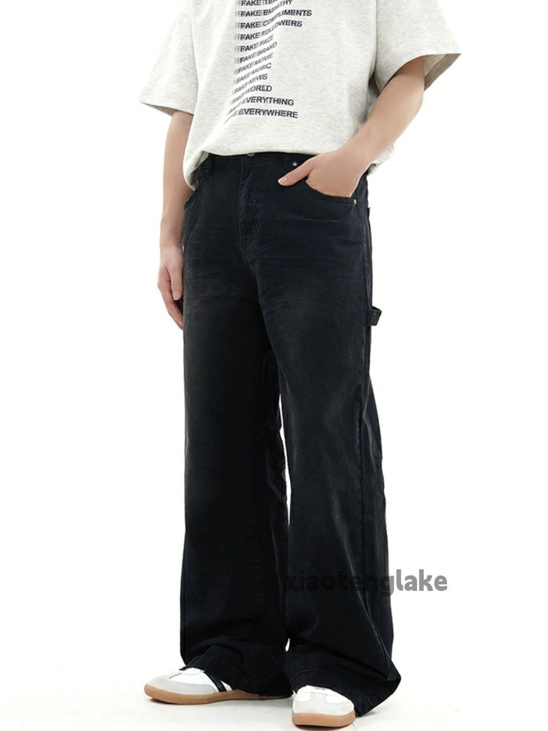 Jean × Vintage washed faded cleanfit yuppie carpenter cargo jeans Size US 30 / EU 46 - 1 Thumbnail