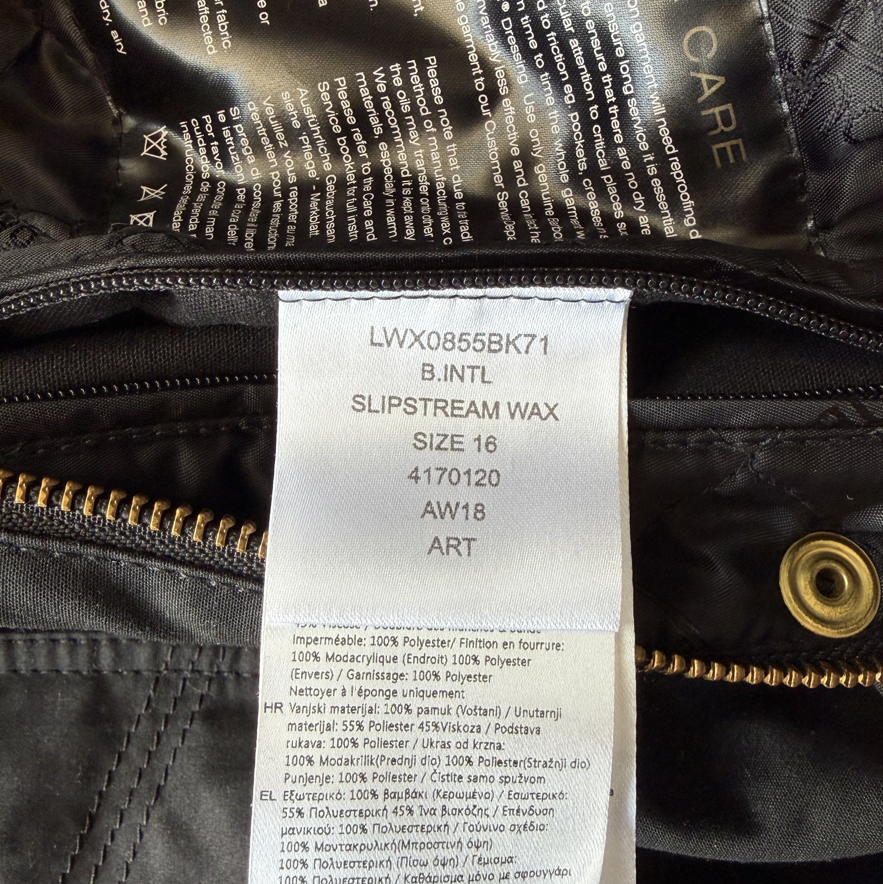 Barbour BARBOUR International SLIPSTREAM Wax Women's Hooded Jacket Size XL / US 12-14 / IT 48-50 - 21 Thumbnail