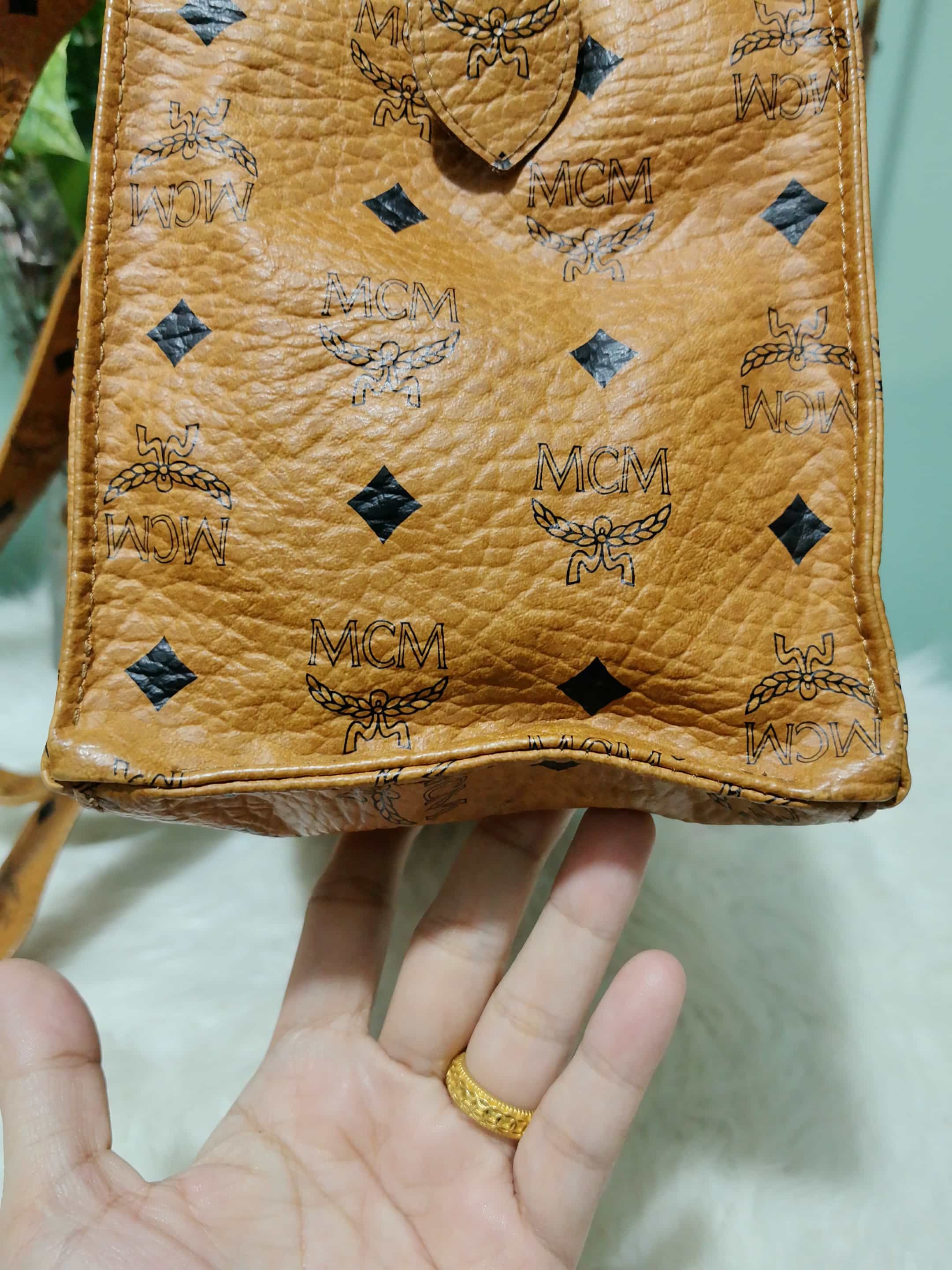 MCM VINTAGE MCM COGNAC VISETOS SHOPPER TOTE MADE in GERMANY Size ONE SIZE - 8 Thumbnail