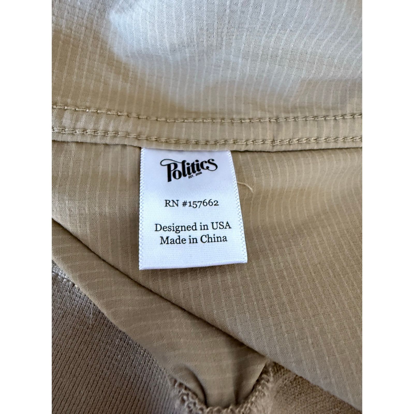Politics Augustus Bomber Jacket In Khaki Ripstop in Brown, Men's (Size Xl) — image 5 of 6