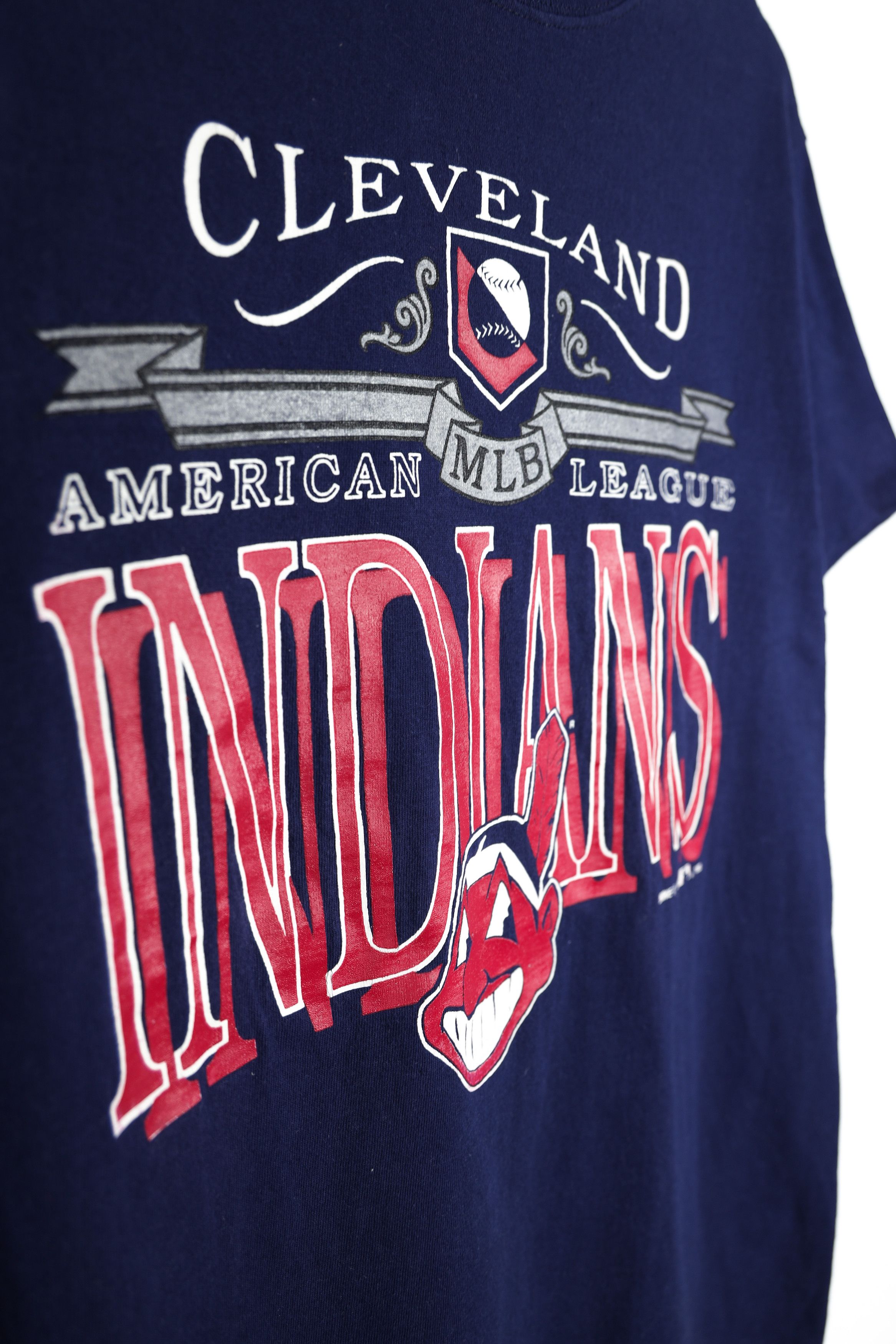 Salem Sportswear × Vintage Vintage 1993 Cleveland Indians MLB Sportswear Tshirt Tee 90s Size US M / EU 48-50 / 2 - 5 Thumbnail