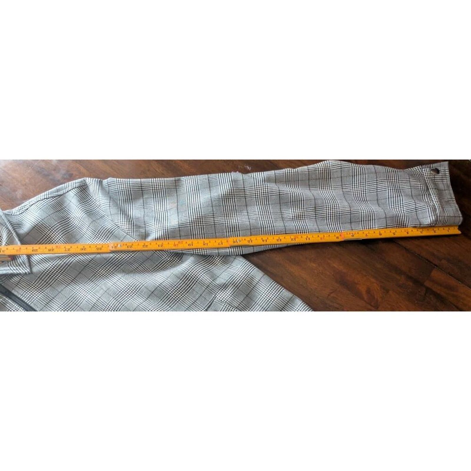 Topman Topman Plaid Zip Jacket Mens L Gray Check Lightweight Coat Size US L / EU 52-54 / 3 - 10 Thumbnail