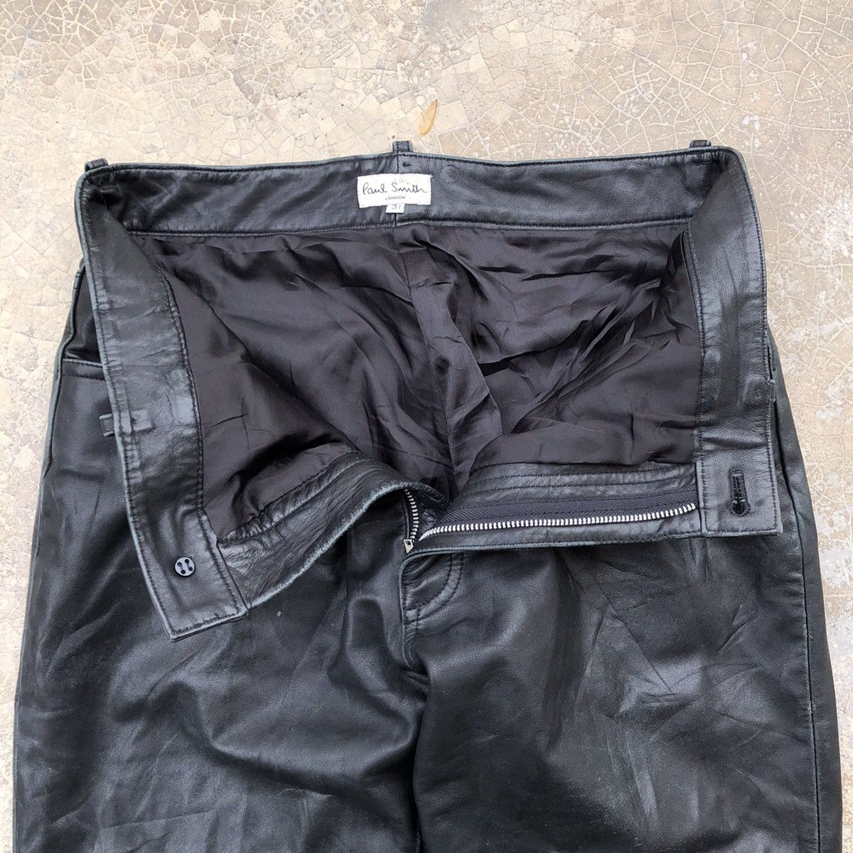 Leather × Paul Smith PAUL SMITH London Black Leather Pants Size US 31 - 10 Thumbnail