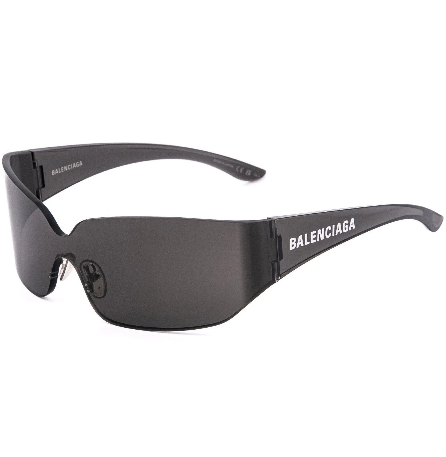 Balenciaga BALENCIAGA BB0421S MONO Wrap 0421 Black Fashion Shield 001 Size ONE SIZE - 4 Thumbnail