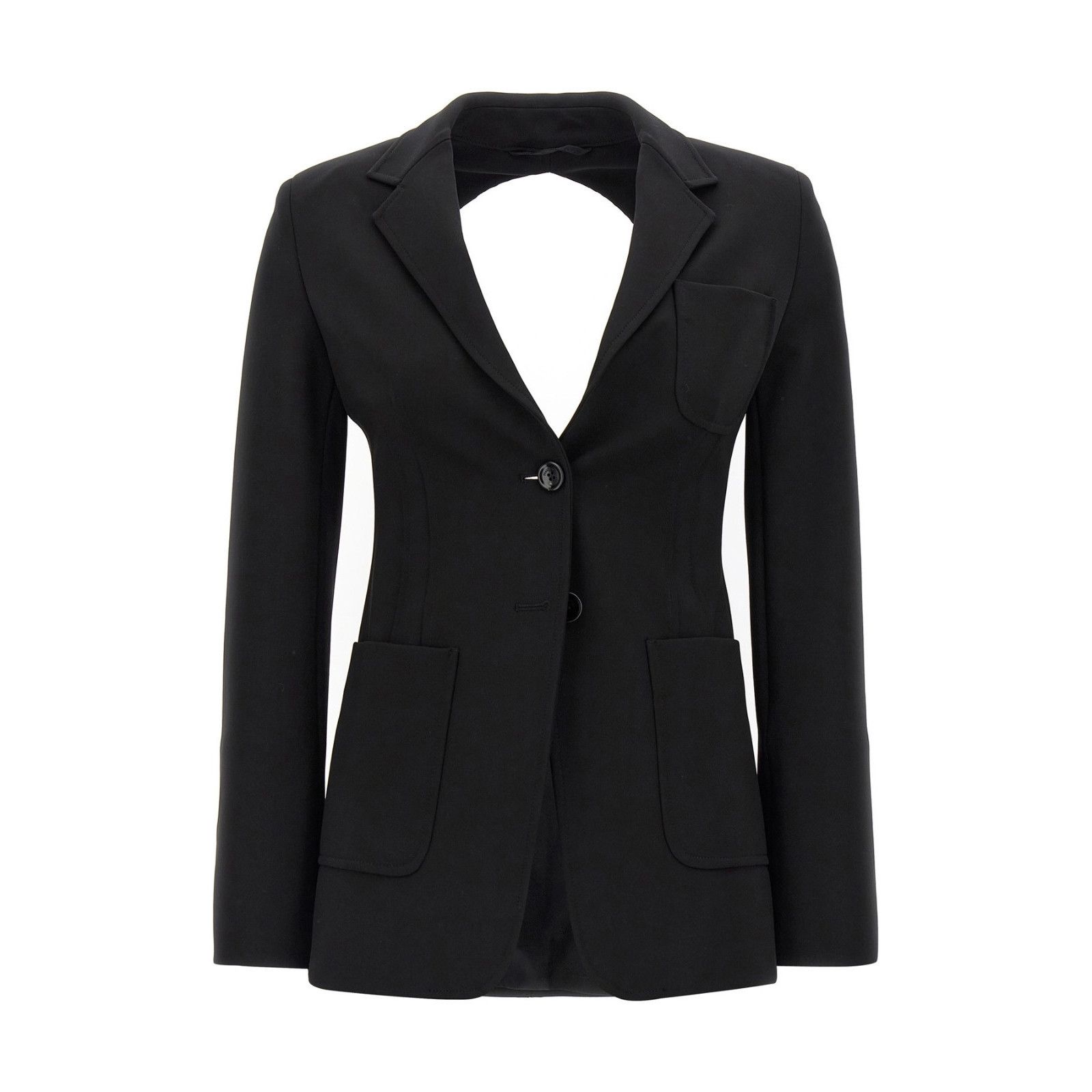 Max Mara MAX MARA Anagni Black Stretch Blazer Jacket New & Authentic Size M / US 6-8 / IT 42-44 - 1 Thumbnail