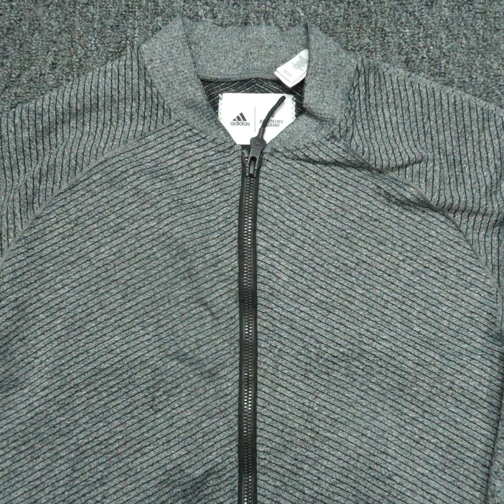 Reigning Champ Reigning Champ Jacket Women's Small Gray Bomber Full Zip Pockets Seamless Knit Mid-Length Size S / US 4 / IT 40 - 2 Thumbnail