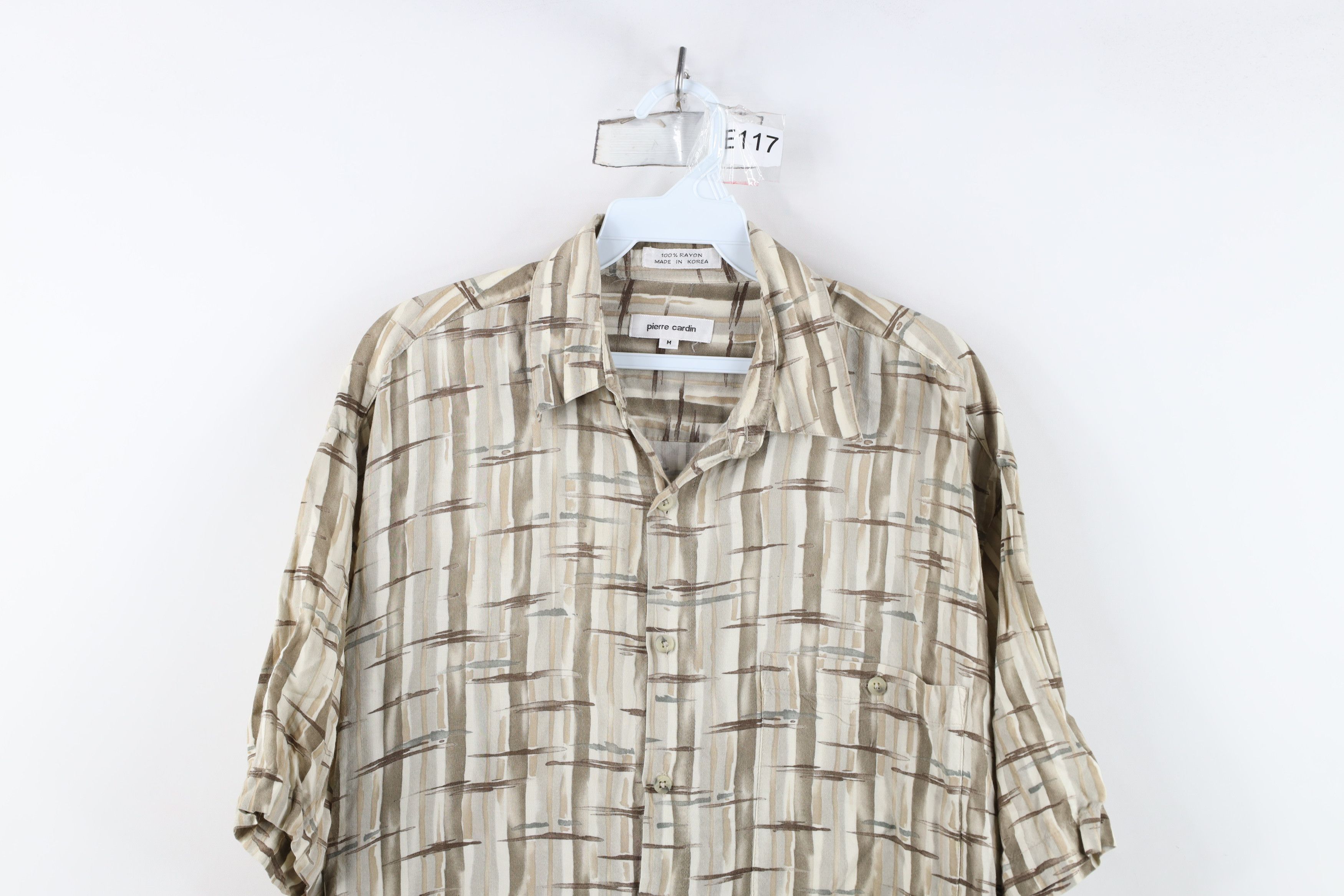 Vintage Vintage 90s Streetwear Striped Rayon Collared Button Shirt Size US M / EU 48-50 / 2 - 2 Thumbnail