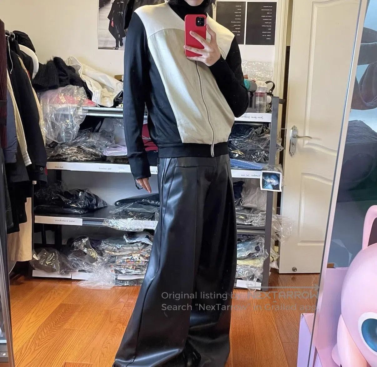 Helmut Lang White Color Block Zip. Size US L / EU 52-54 / 3 - 6 Thumbnail