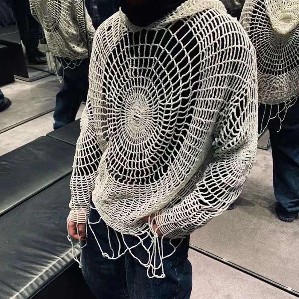 Other Knitted web hoodie net sweatshirt Size US M / EU 48-50 / 2 - 1 Thumbnail