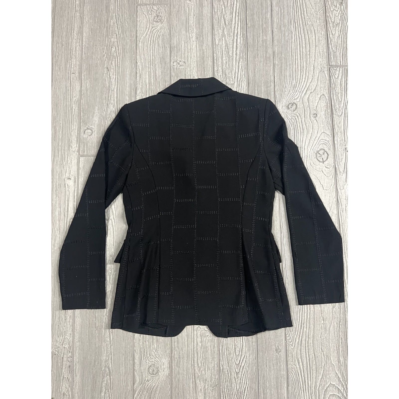 Vintage VINTAGE Studio C Blazer_Jacket Women’s 10 Black 2 Button Patchwork Design Canada Size L / US 10 / IT 46 - 7 Thumbnail