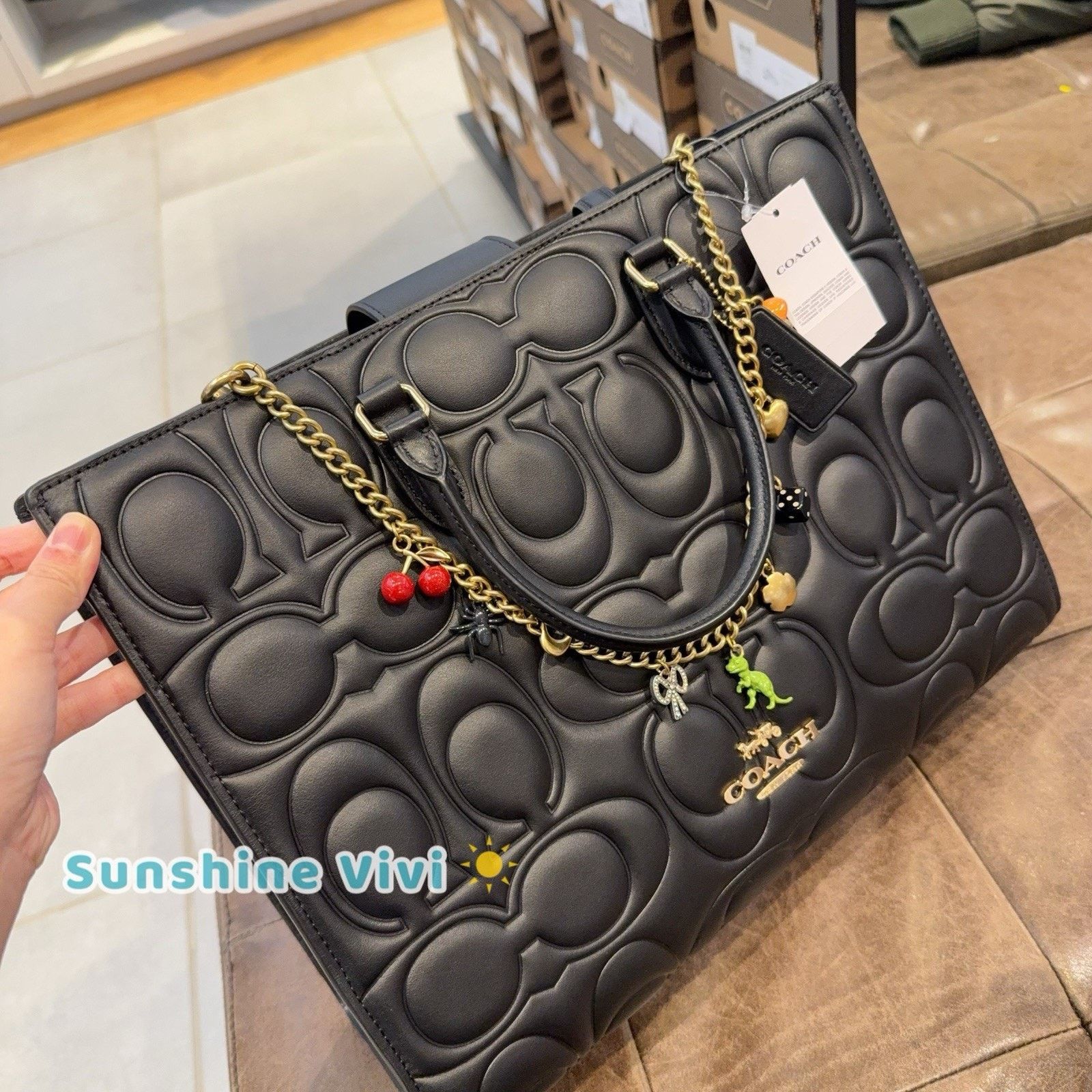 Coach NWT Coach Bundle Large Maggie Bag CY672 & CCD30 Long Chain Size ONE SIZE - 3 Thumbnail