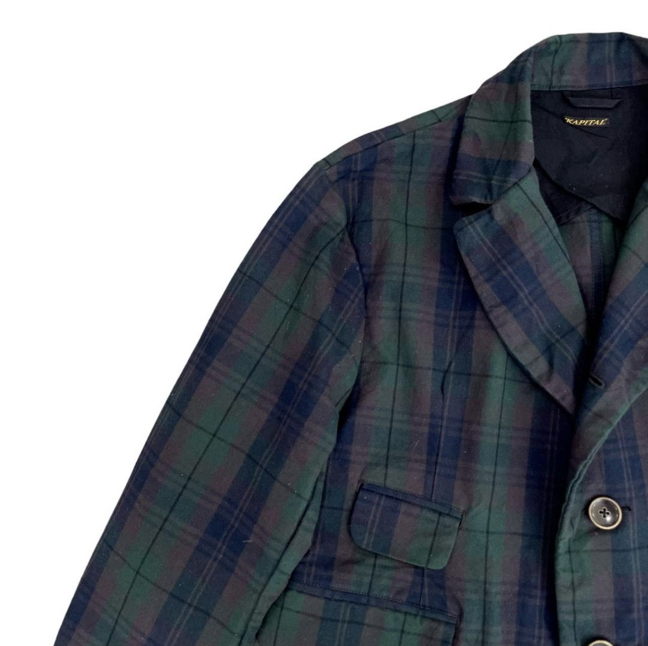 Kapital ⚡️Rare⚡️Vintage Kapital Green Tartan Cropped Jacket Size US M / EU 48-50 / 2 - 13 Thumbnail