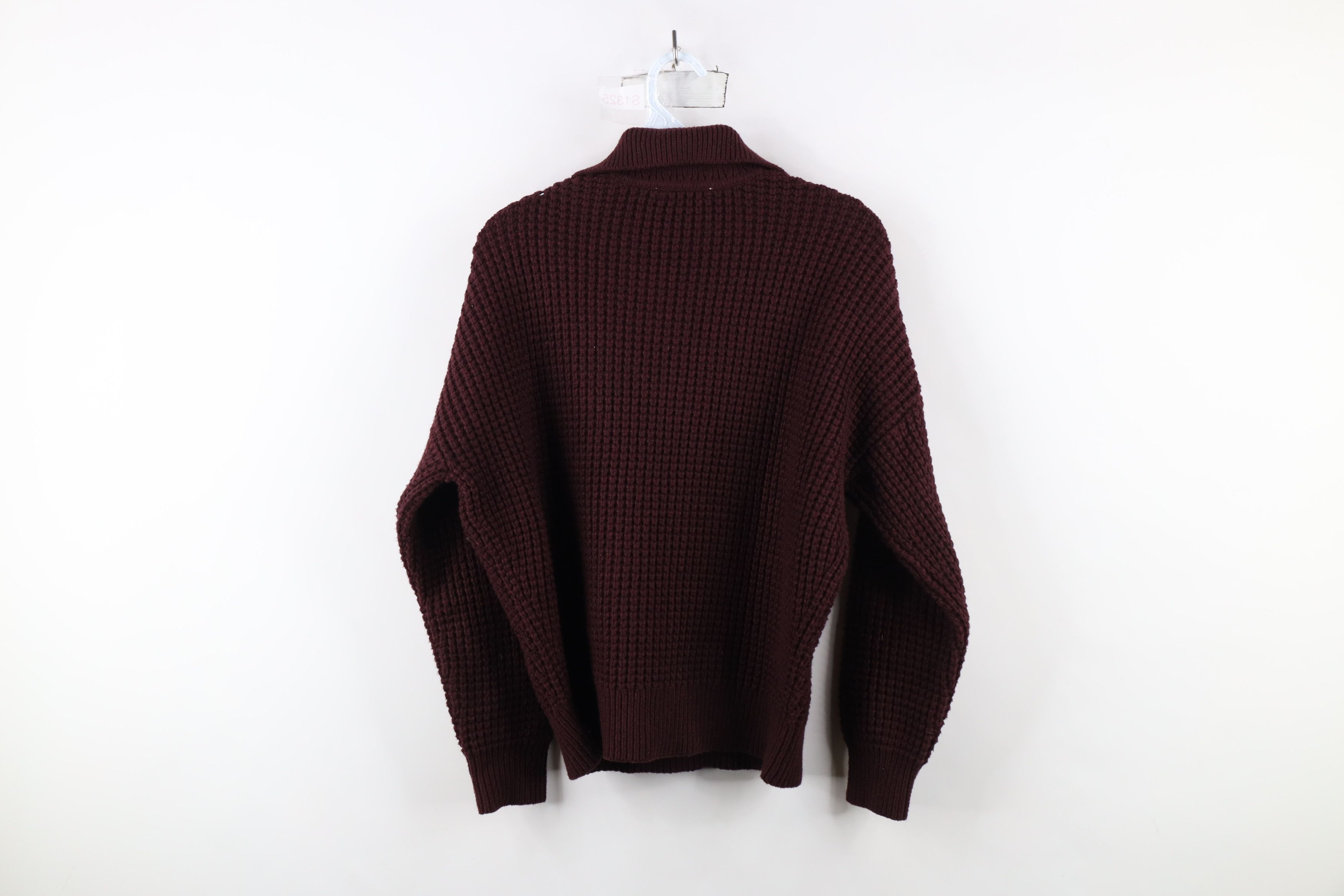 Madewell × Vintage Madewell Textured Thermal Merino Wool Knit Collared Sweater Size M / US 6-8 / IT 42-44 - 7 Thumbnail