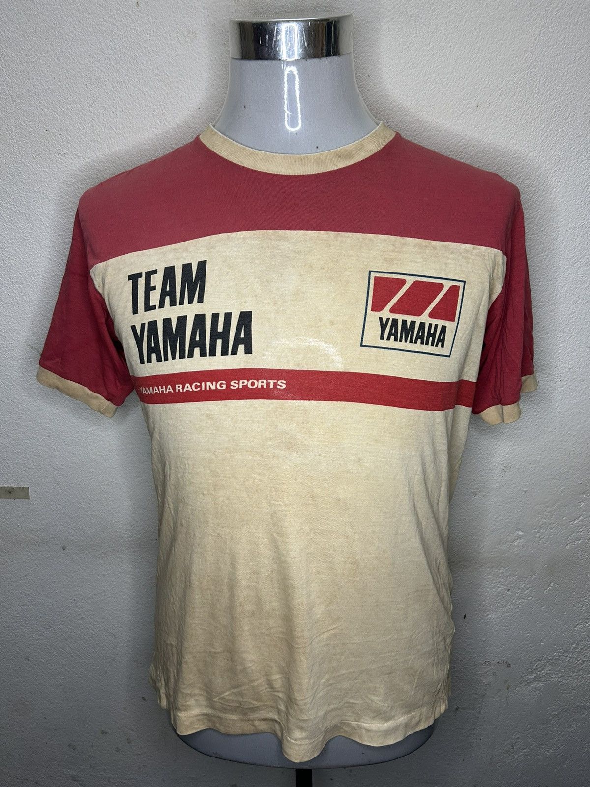 Yamaha Vintage 70s/80s Team Yamaha Racing Sports Ringer T-Shirt Size US XS / EU 42 / 0 - 8 Thumbnail