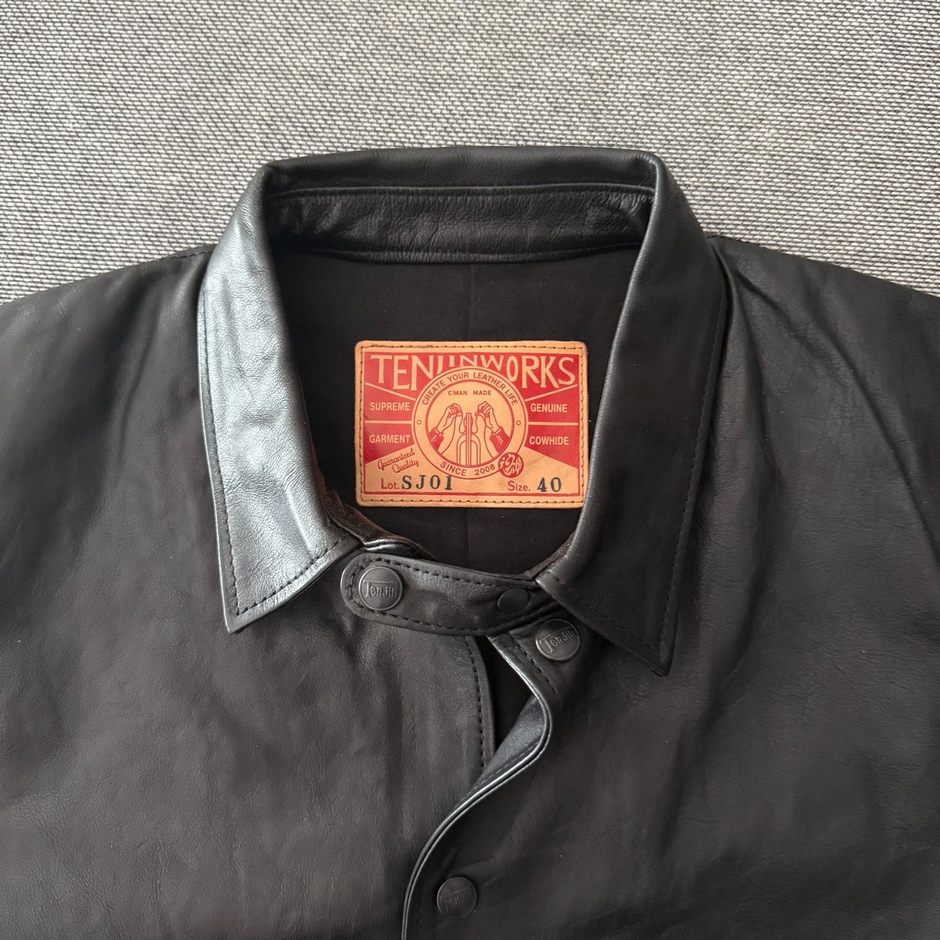 Japanese Brand Tenjin Sj01 Tochigi Cowhide Coach Jacket Size US XXS / EU 40 - 3 Thumbnail