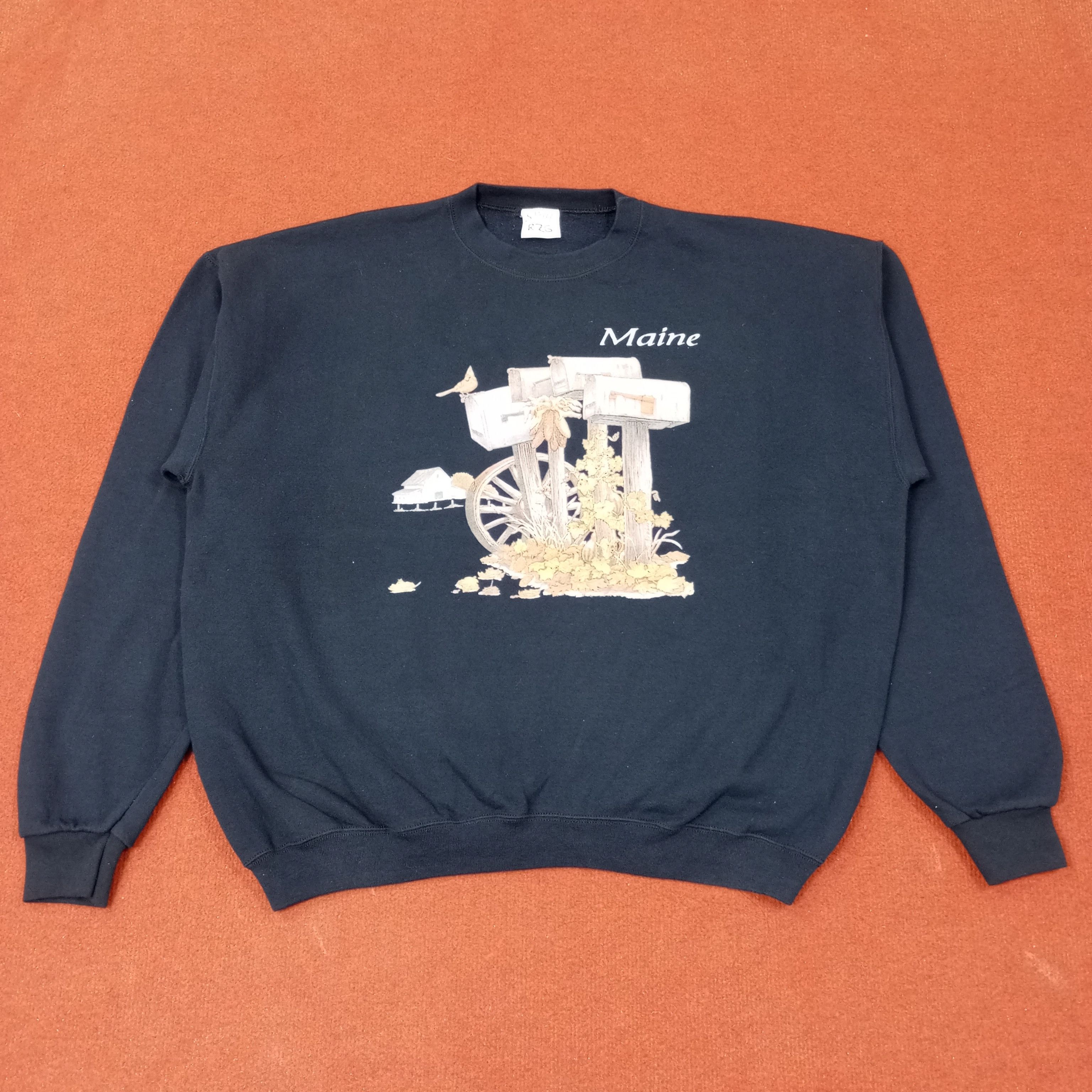 Vintage Maine Art Streetwear Sweatshirt c225n21 Size US XXL / EU 58 / 5 - 1 Thumbnail