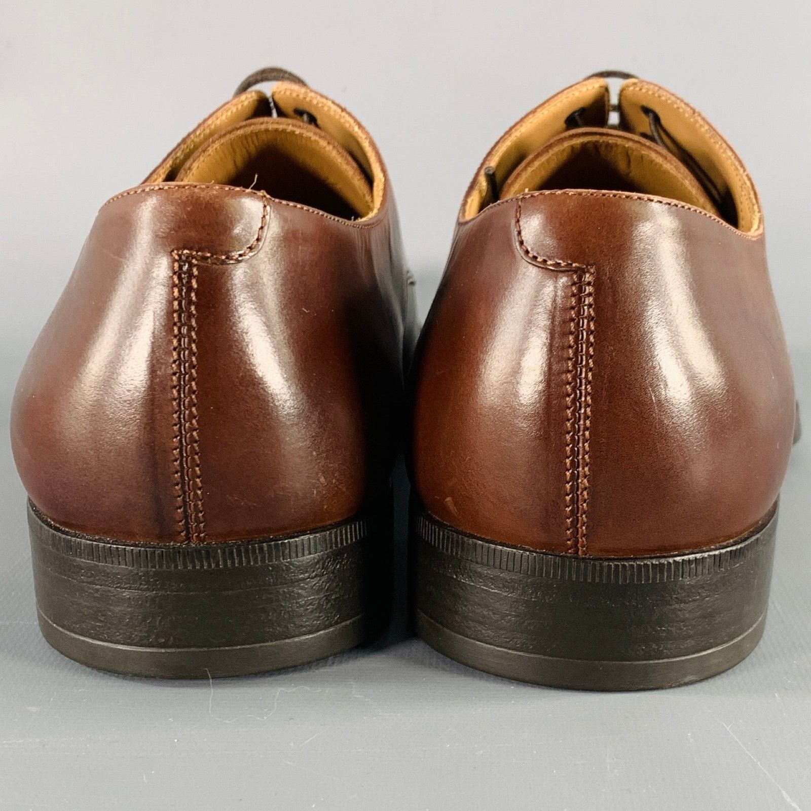 Giorgio Armani GIORGIO ARMANI Size 7.5 Brown Leather Lace-Up Shoes Size US 7.5 / EU 40-41 - 3 Thumbnail