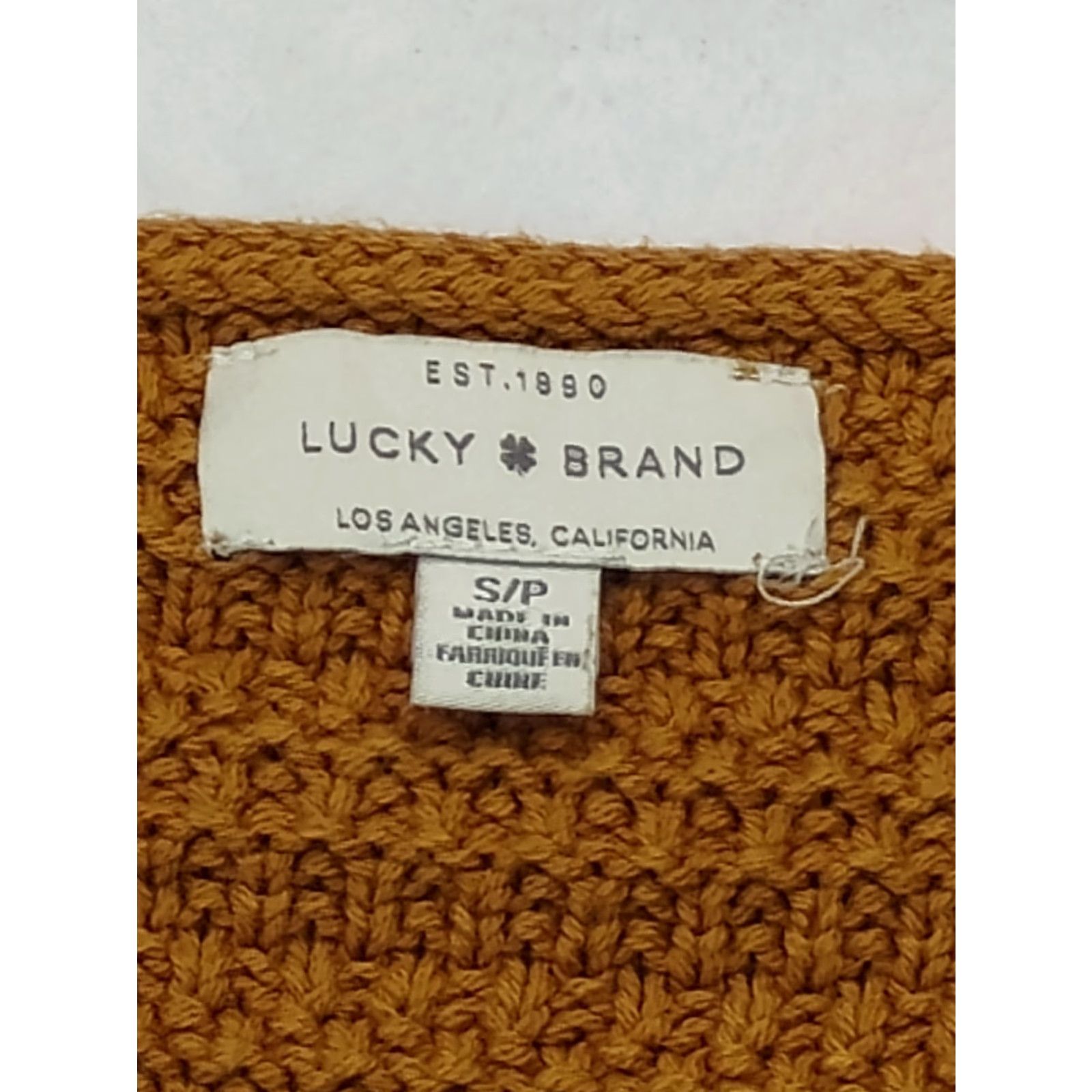 Lucky Brand Lucky Brand Sweater Shirt Women Small Brown V-Neck Knit Pullover Long Sleeve Size S / US 4 / IT 40 - 3 Thumbnail