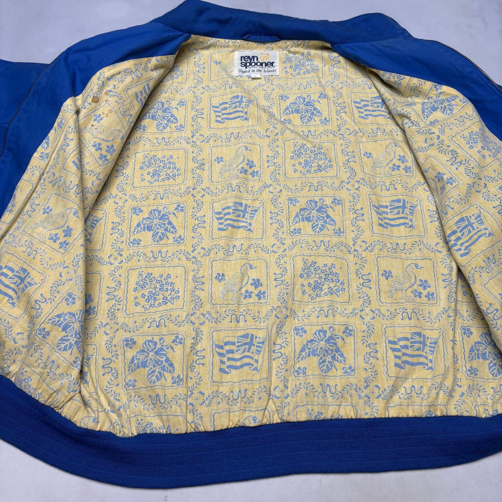 Reyn Spooner × Vintage Vintage Reyn Rpooner Jacket Mens Large Bomber Hawaiian Lined Size US L / EU 52-54 / 3 - 5 Thumbnail